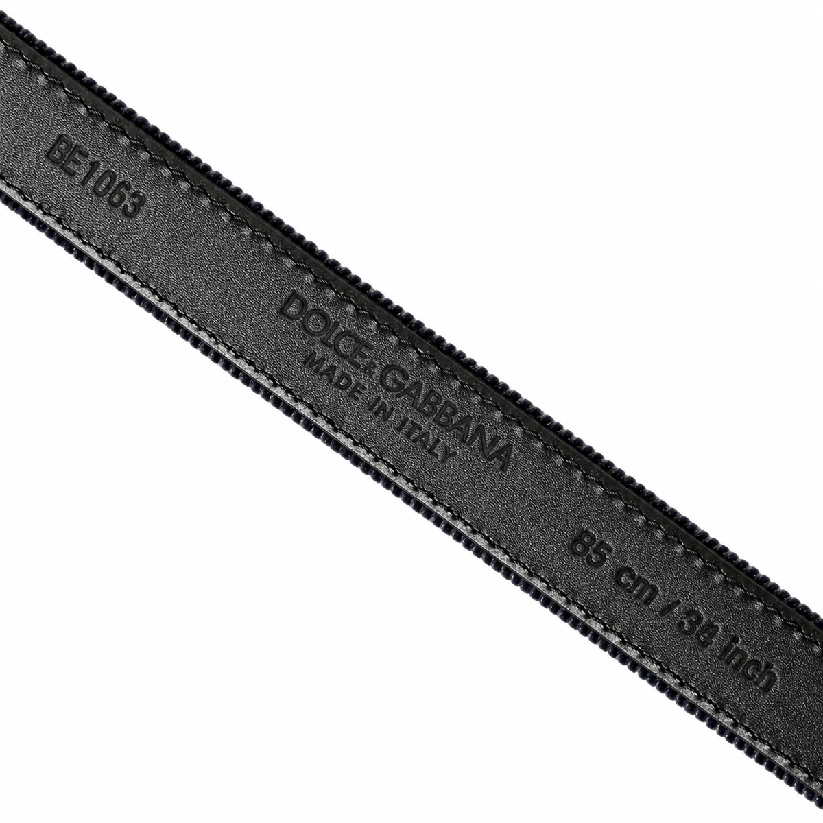 Women's belt Dolce & Gabbana SKU: BE1063 B4195 back logo and size stamp close-up