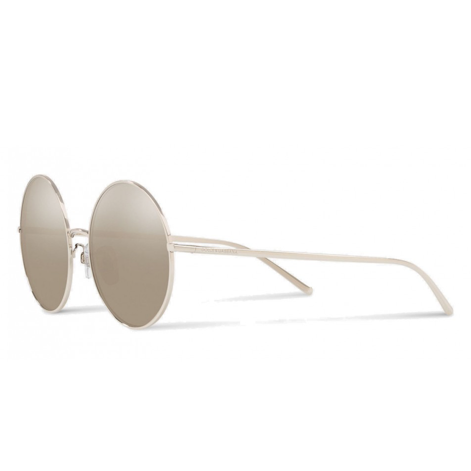 Dolce & Gabbana Silver Metal Round Shades Sunglasses DG2215K Side View