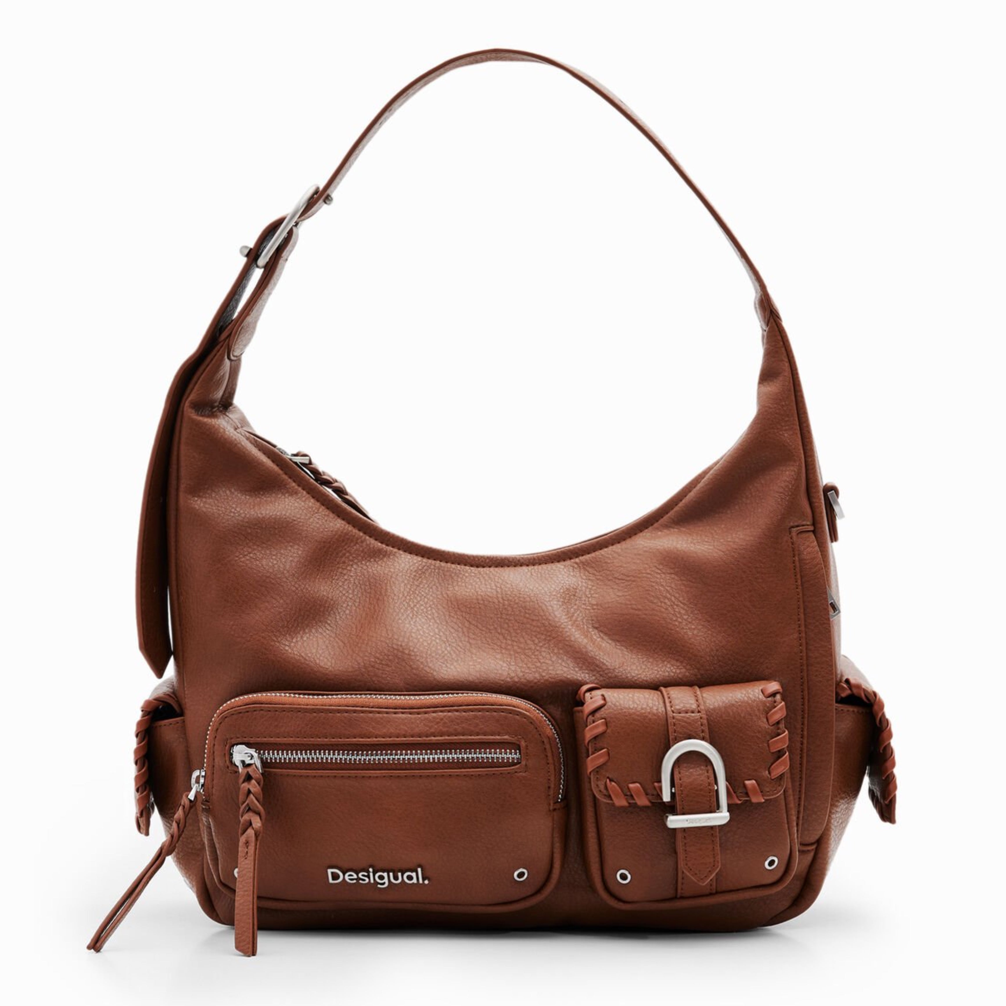 Дамска чанта в кафяво Women’s L Pockets shoulder bag Desigual 24SAXP076064U Brown