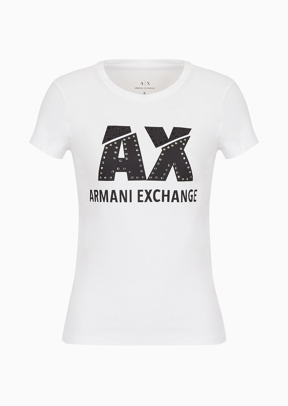 Дамска тениска в бяло с кръгло деколте Armani Exchange 8NYT86 Y8C7Z 11000 нова колекция