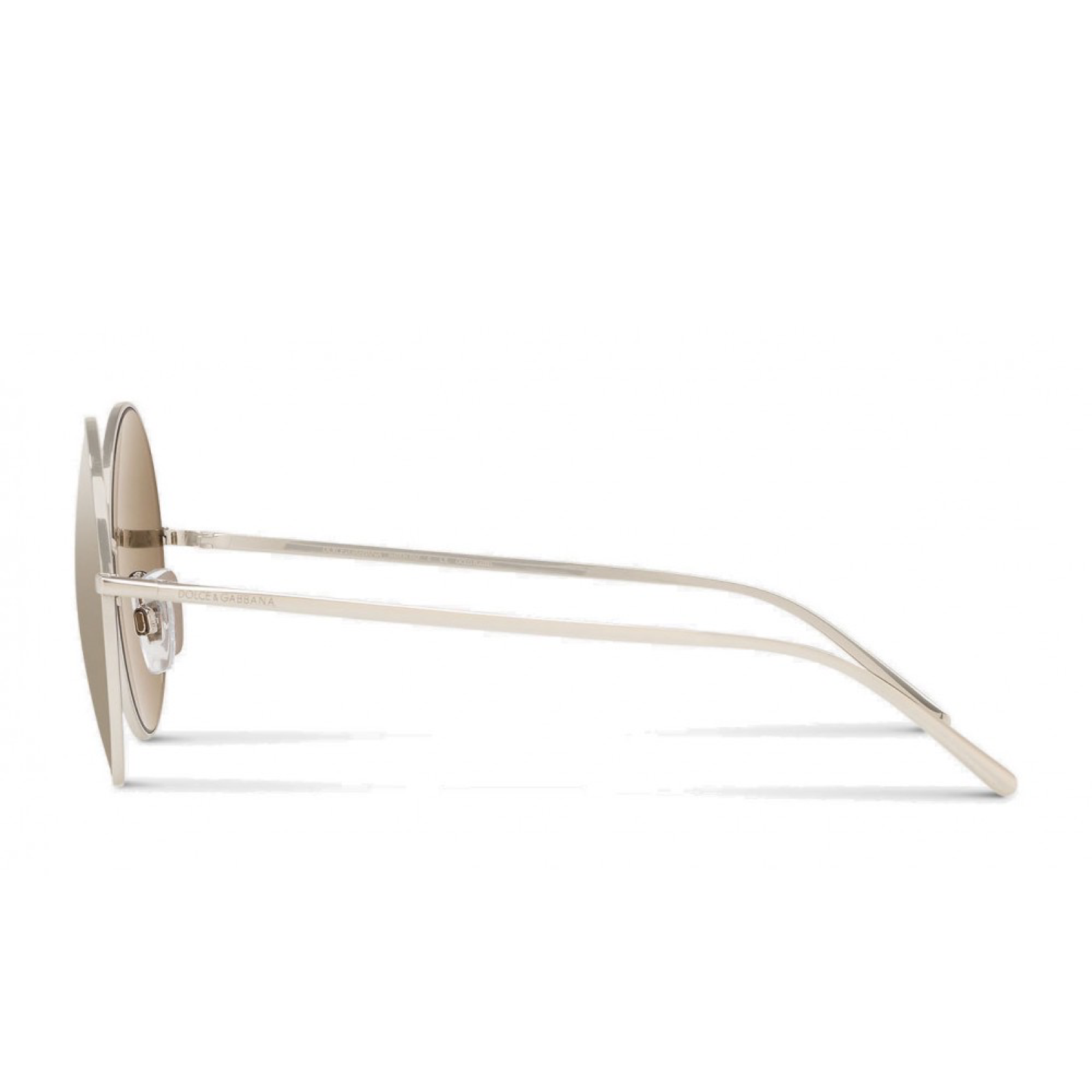 Dolce & Gabbana Silver Metal Round Shades Sunglasses DG2215K Side View