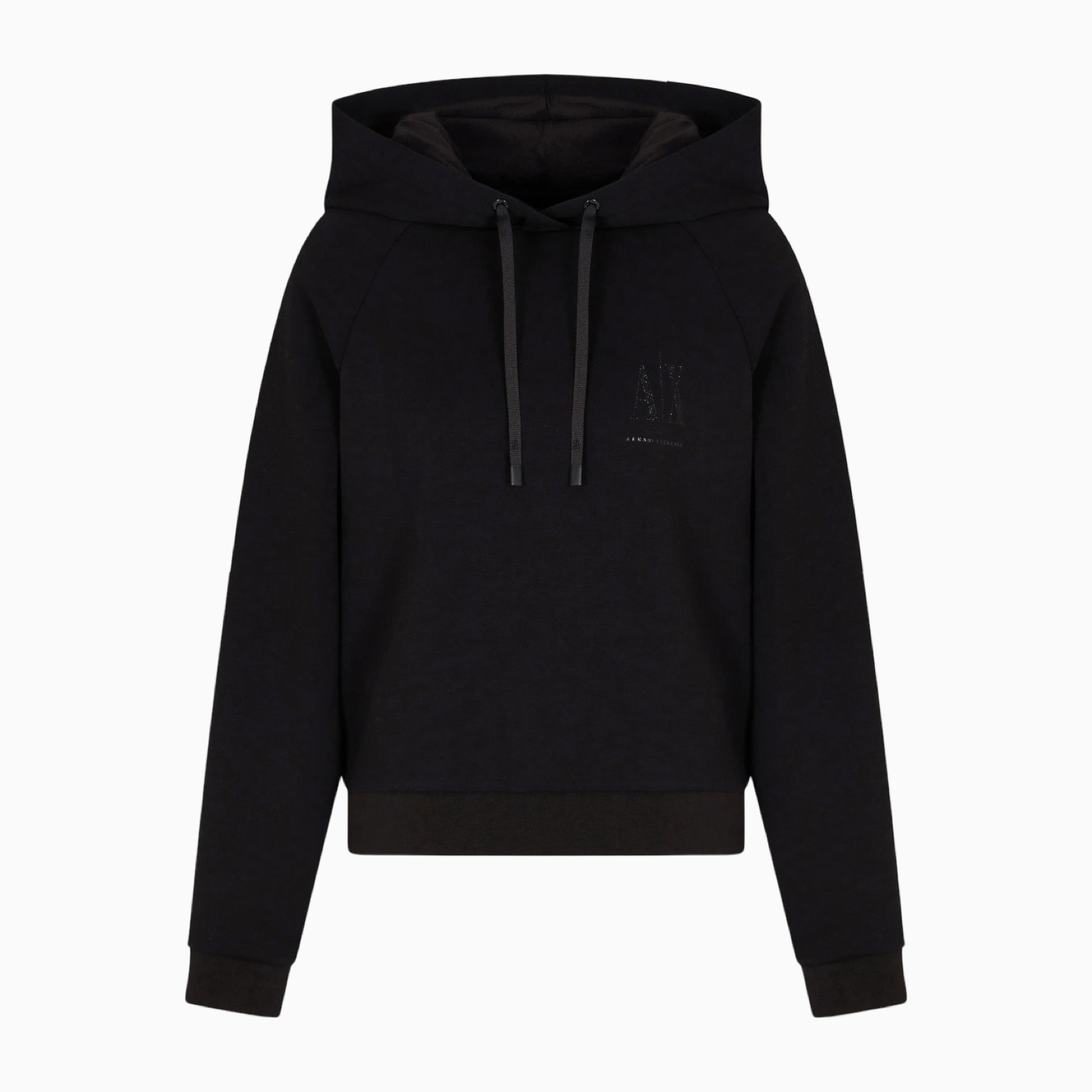 Дамско черно худи Armani Exchange Women Hoodie XW000827 AF13397 Front View