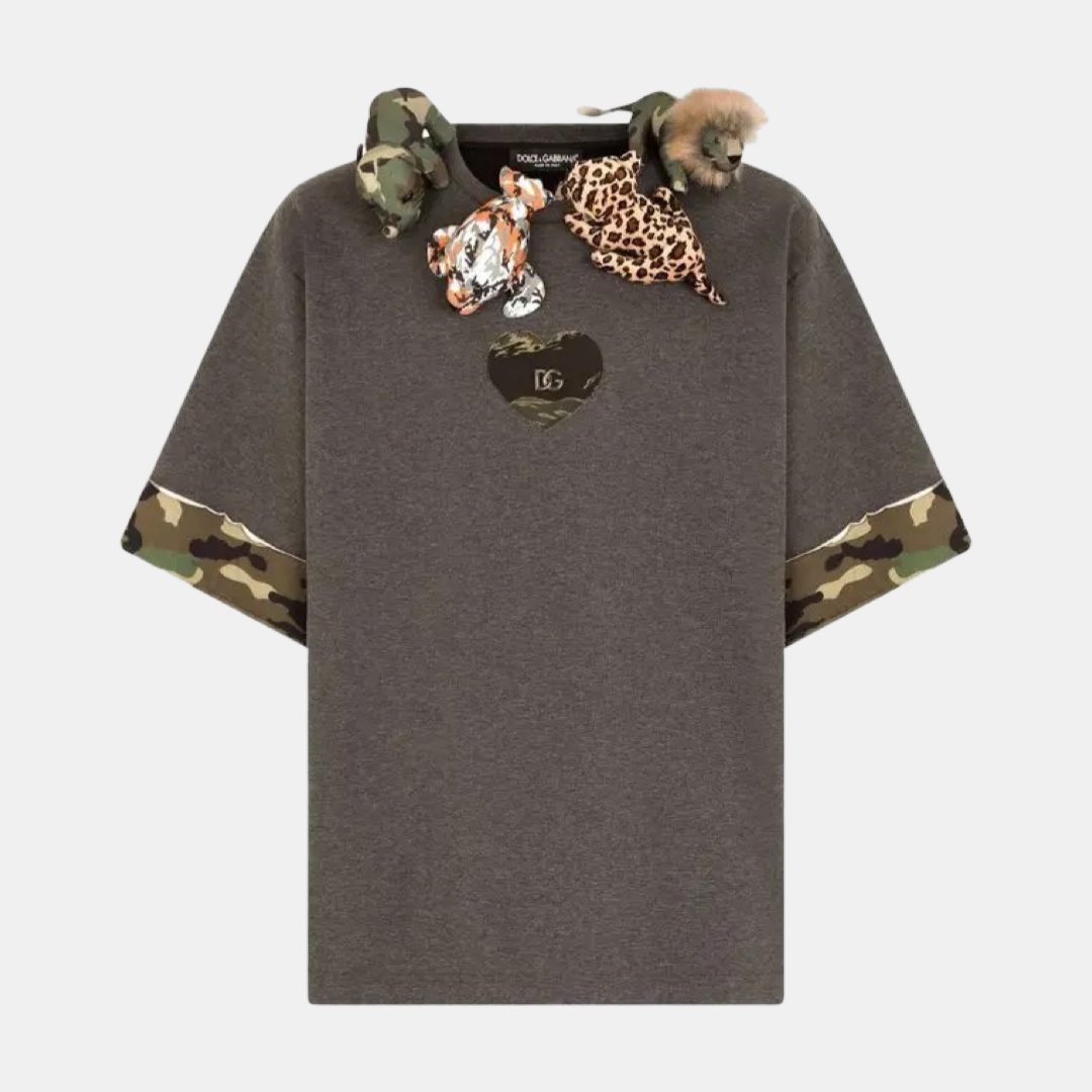 Мъжка тениска с плюшени животни Dolce & Gabbana Plush-Toy Camouflage Men T-shirt