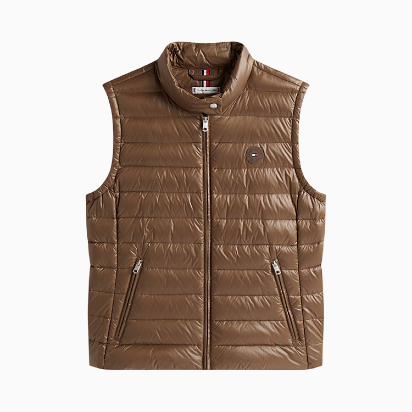 Дамски кафяв елек Tommy Hilfiger Women Gilet WW0WW45499 Front View