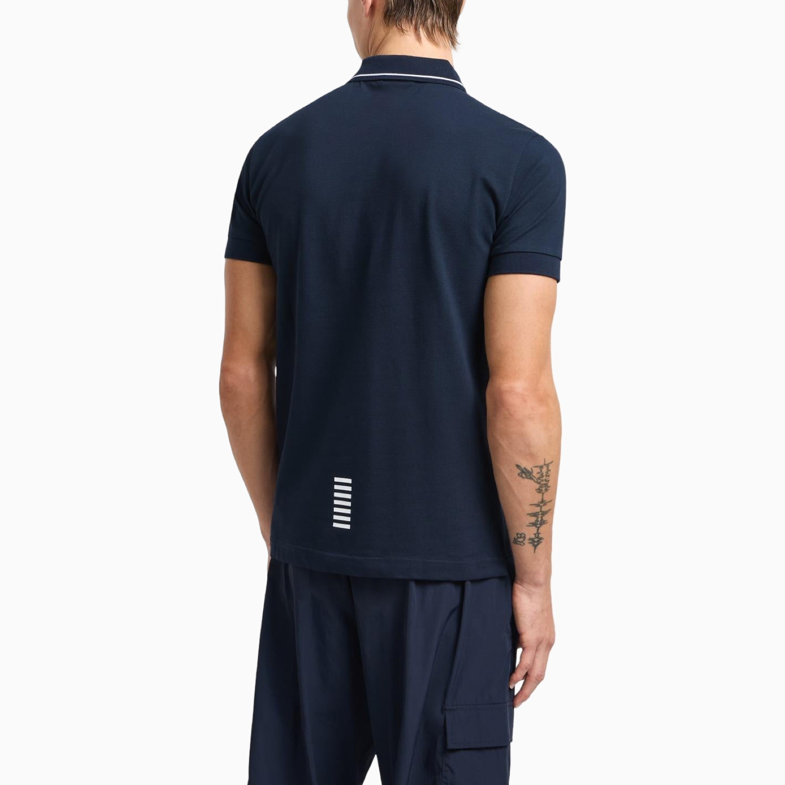 Мъжка синя поло тениска EA7 Emporio Armani Men Polo 8NPF16 PJVUZ 1562 Back View