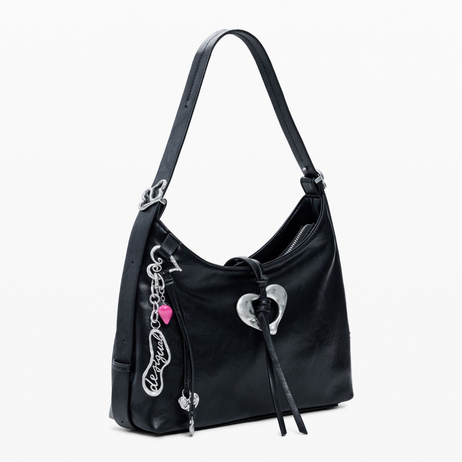 Дамска черна чанта Desigual Women Handbag 26SAXPC6 2000U Side View