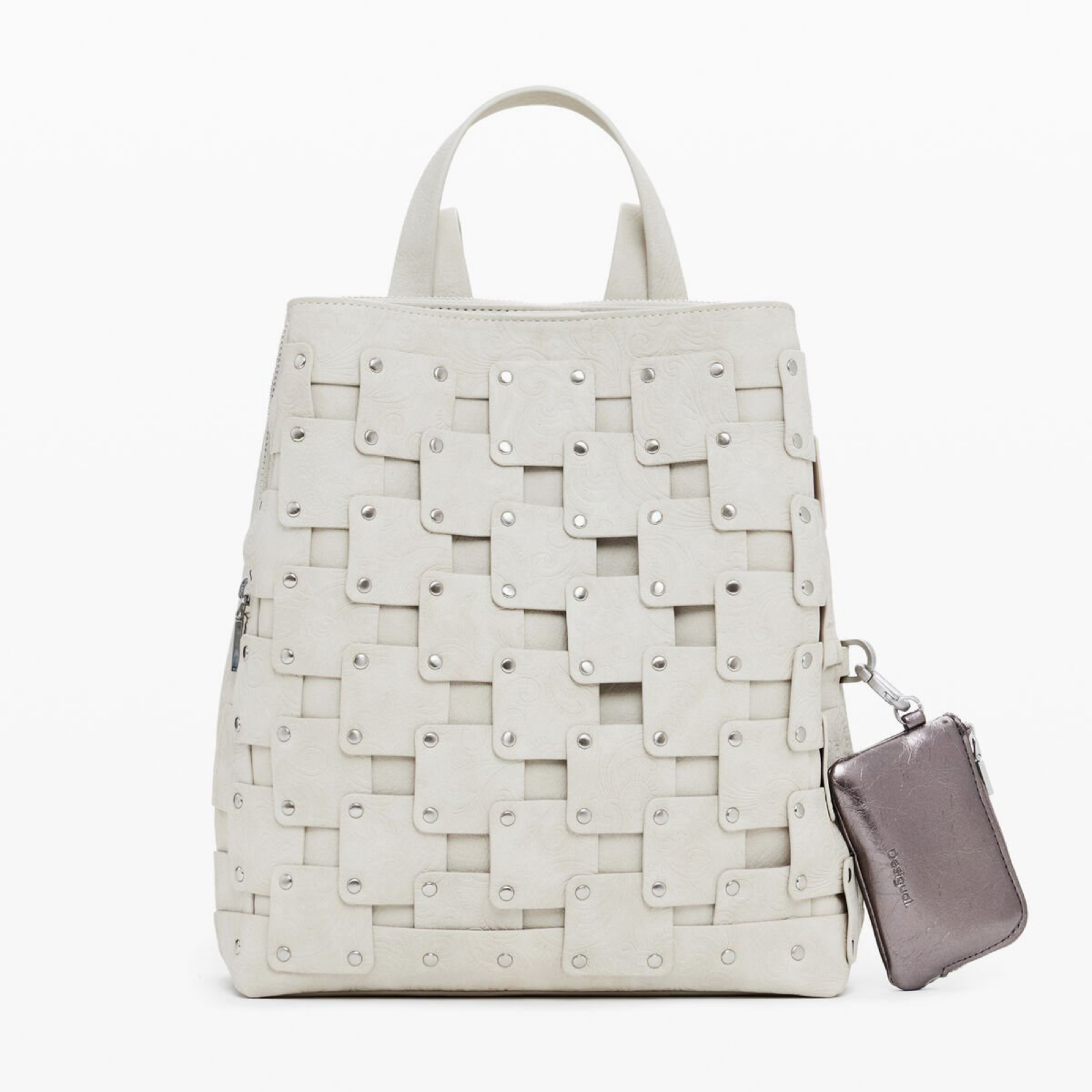 Дамска бяла раница Desigual Women Rucksack 25WAKP40 6006U Front View