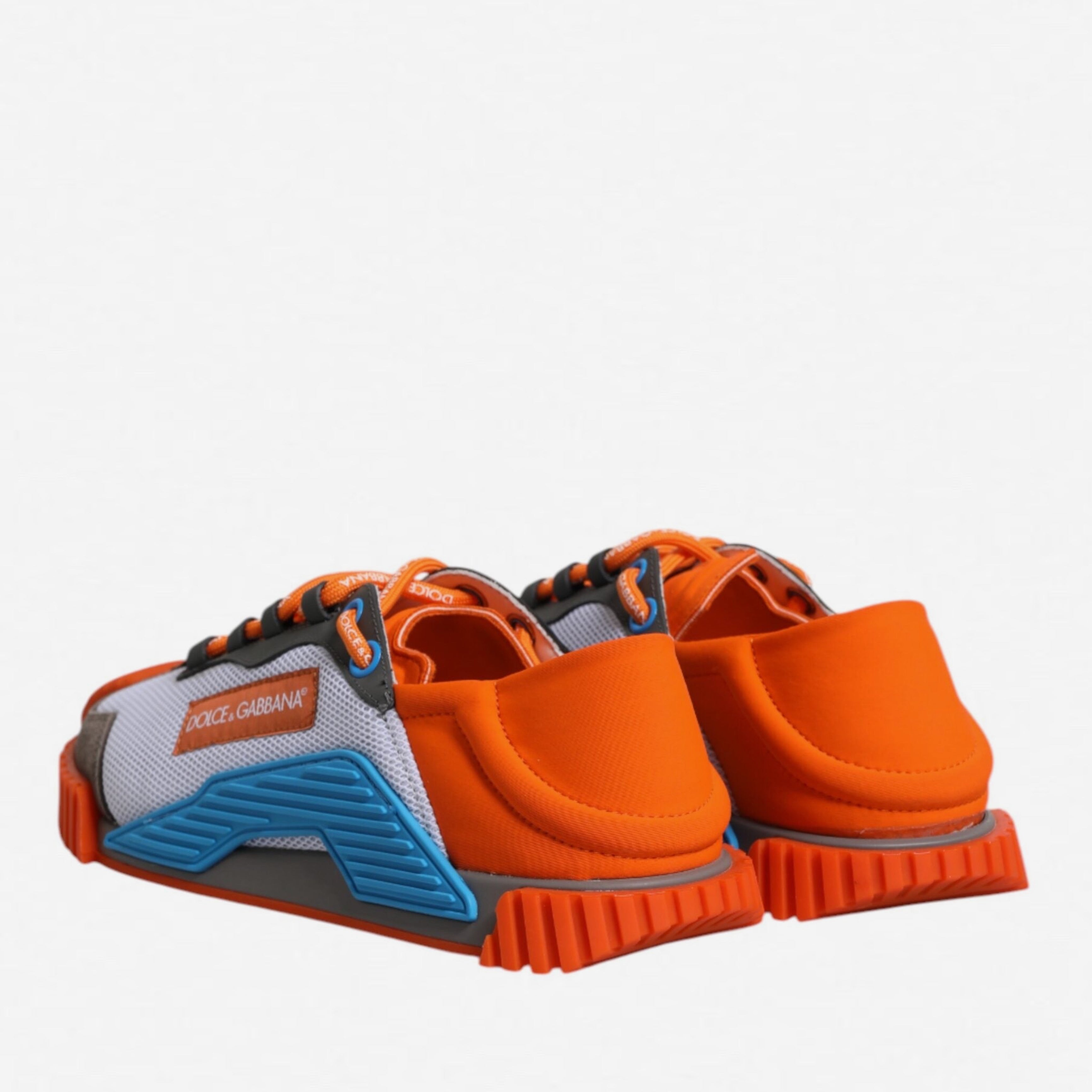 Мъжки кецове Dolce&Gabbana NS1 Sneakersin Orange/Brown/Light Blue/White heels angled view