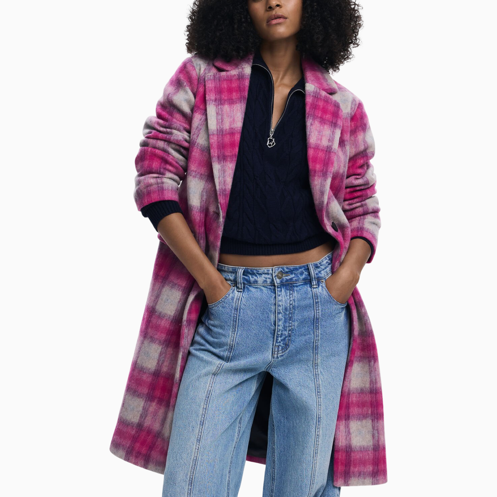 Дамско палто Desigual Women Coat 25WWEW15 Front View