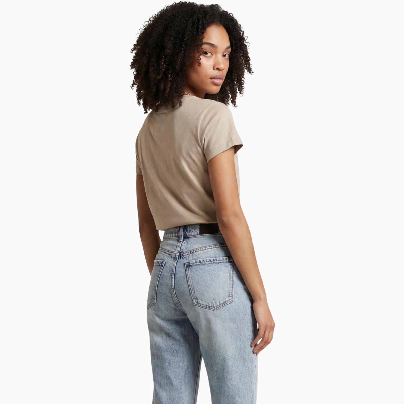 Дамска бежова тениска Armani Exchange Women T-shirt 8NYTCX YJG3Z Back View