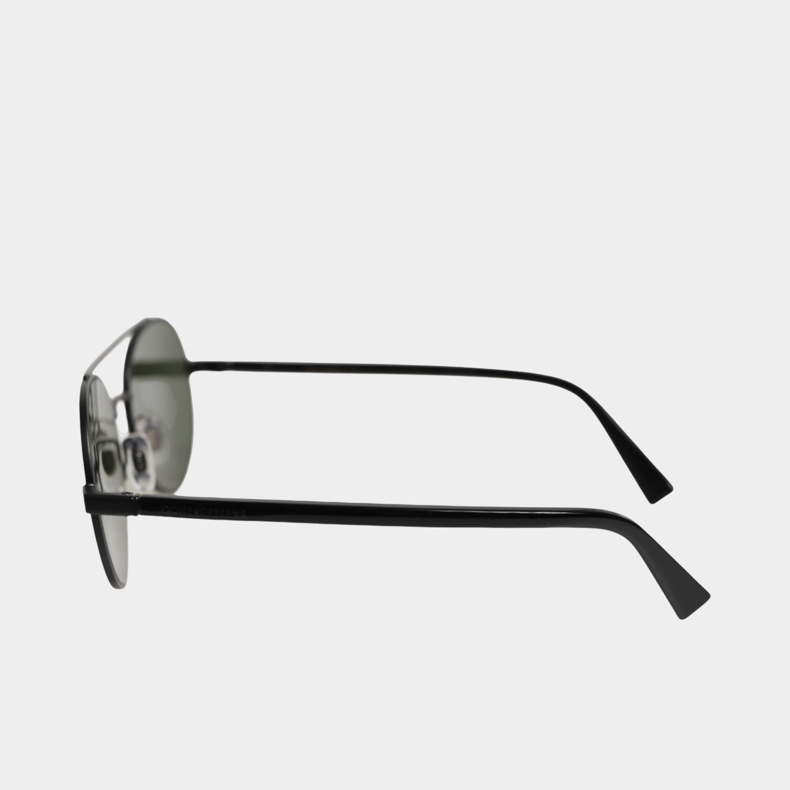 Dolce & Gabbana Matte Black Steel Frame Gray Lens Sunglasses