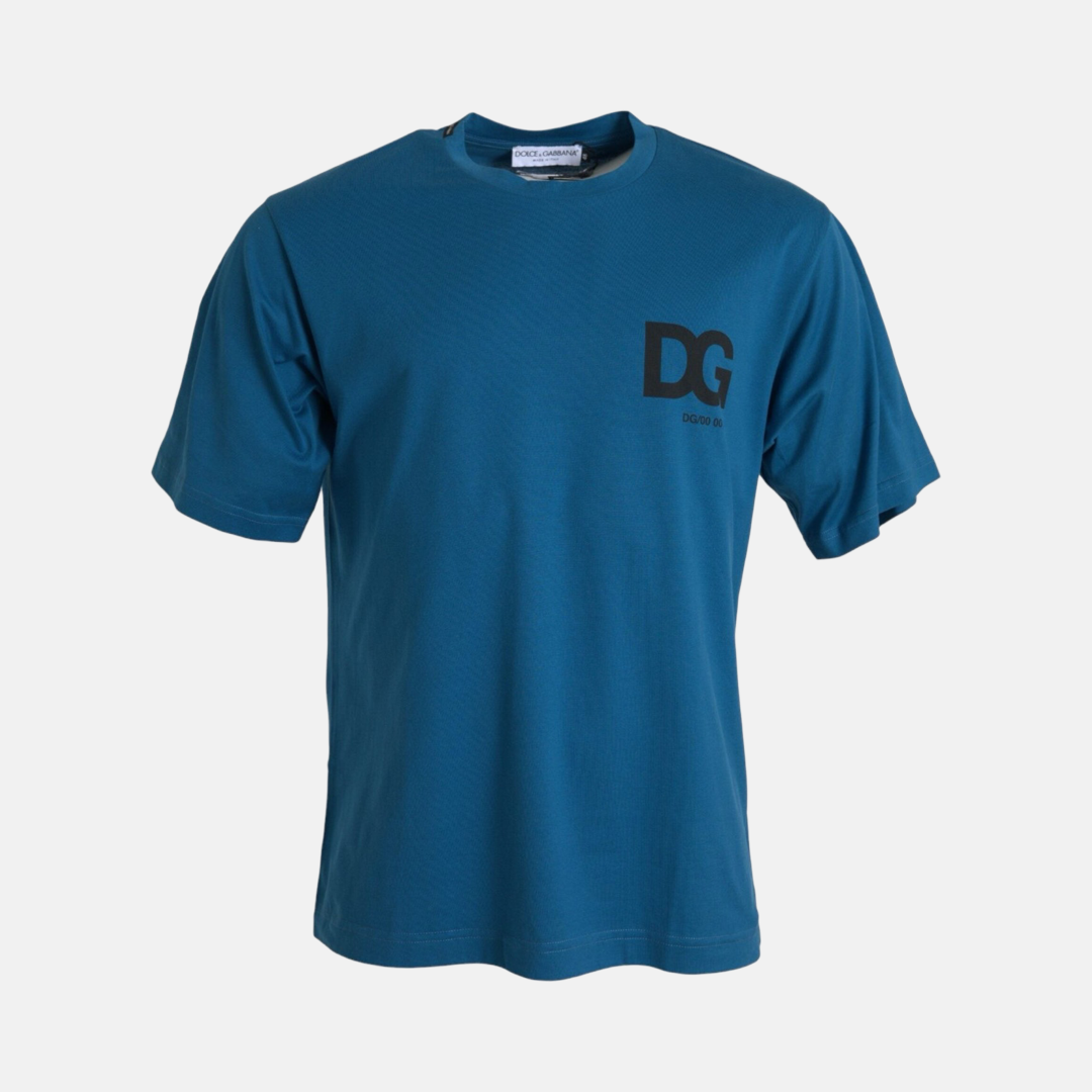 Мъжка синя тениска Dolce & Gabbana
Blue Logo Round Neck Short Sleeves T-shirt