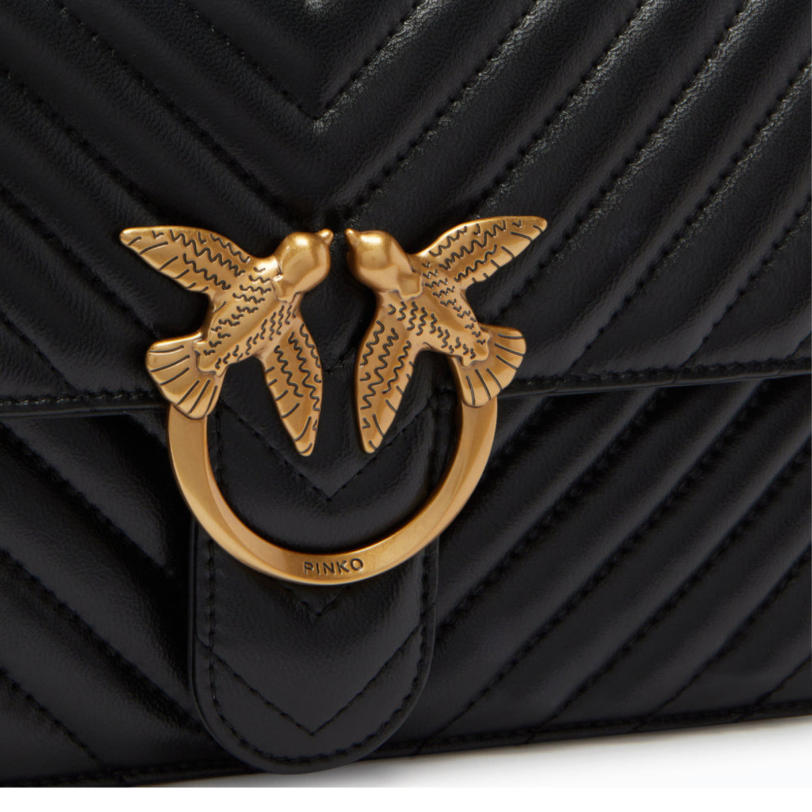 Дамска чанта Pinko Love One Chevron 100941 A0GK Z99Q Shoulder Bag Close-Up