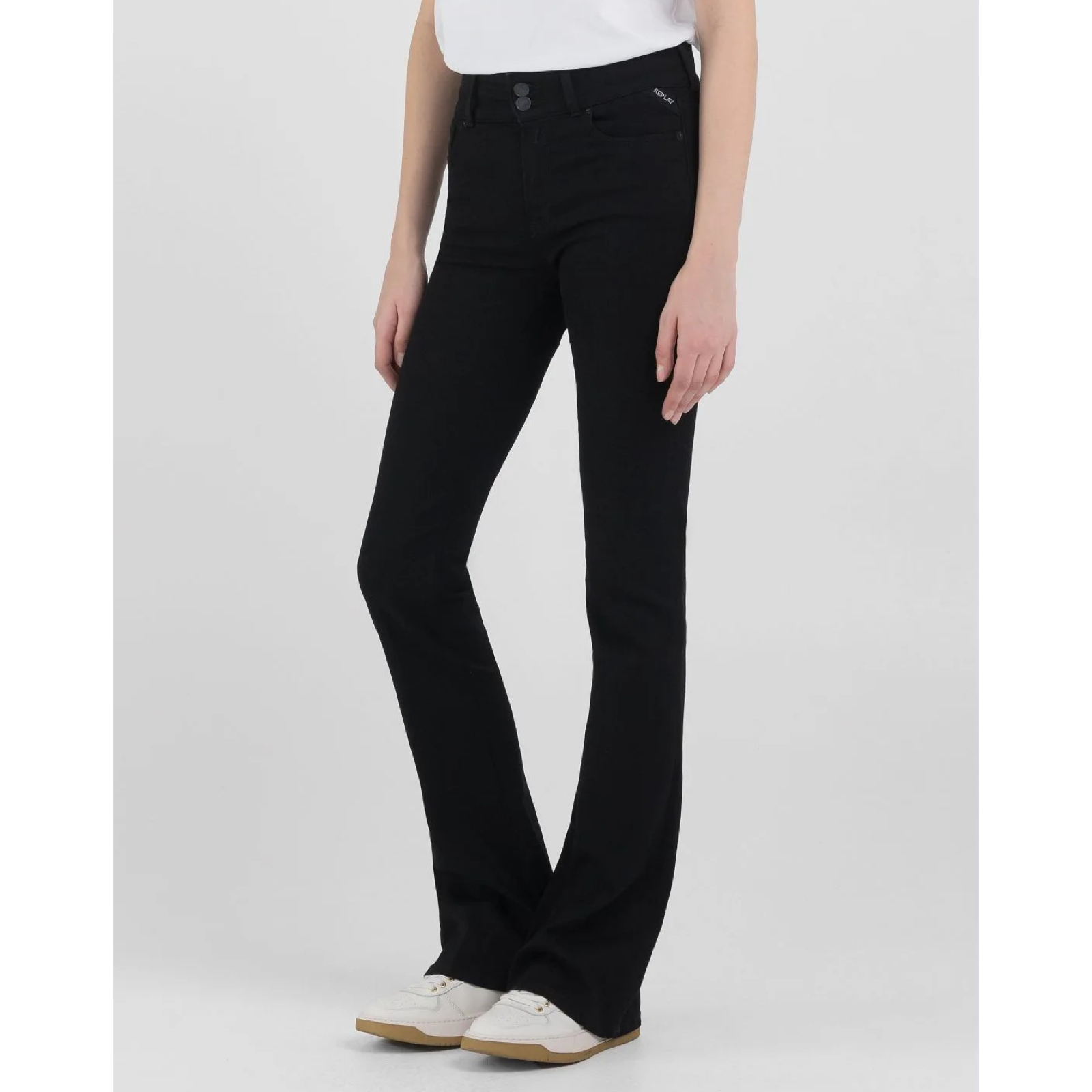Дамски черни дънки Replay Women Jeans WLW689.000.85B 09 Side View
