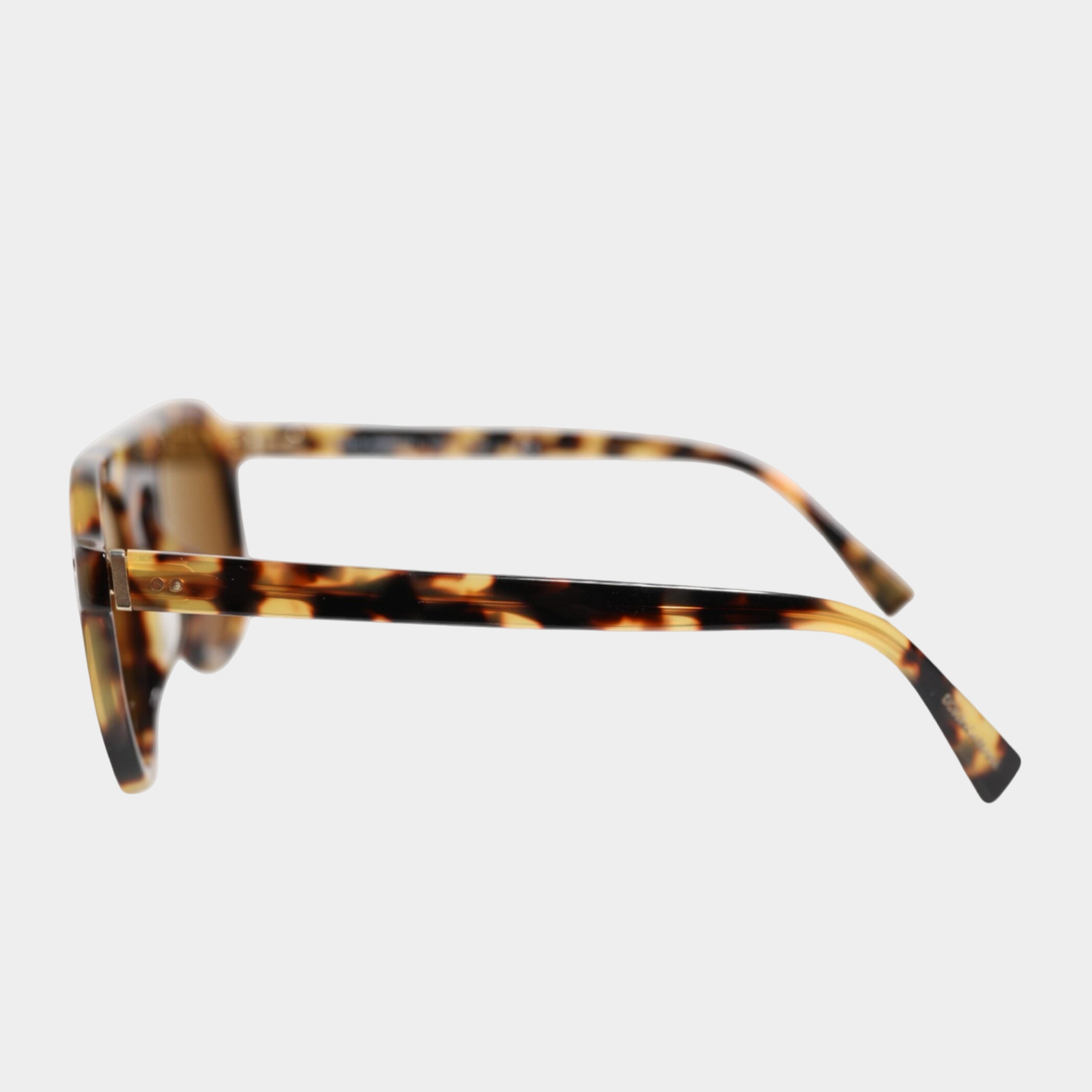Dolce & Gabbana Brown Acetate Round Leopard Print Sunglasses DG4306F Side View