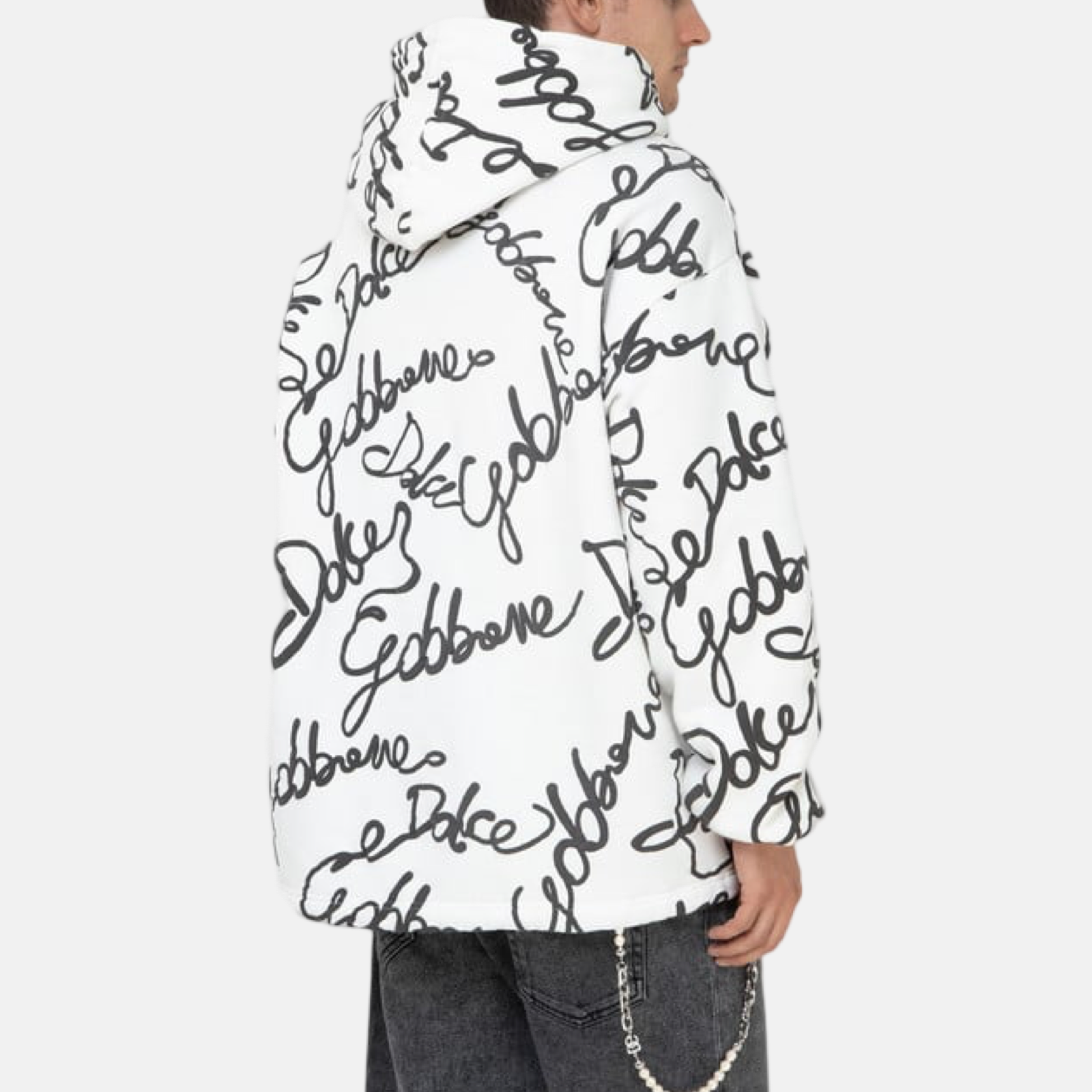 Мъжко бяло худи Dolce & Gabbana G9VU9T FU77G