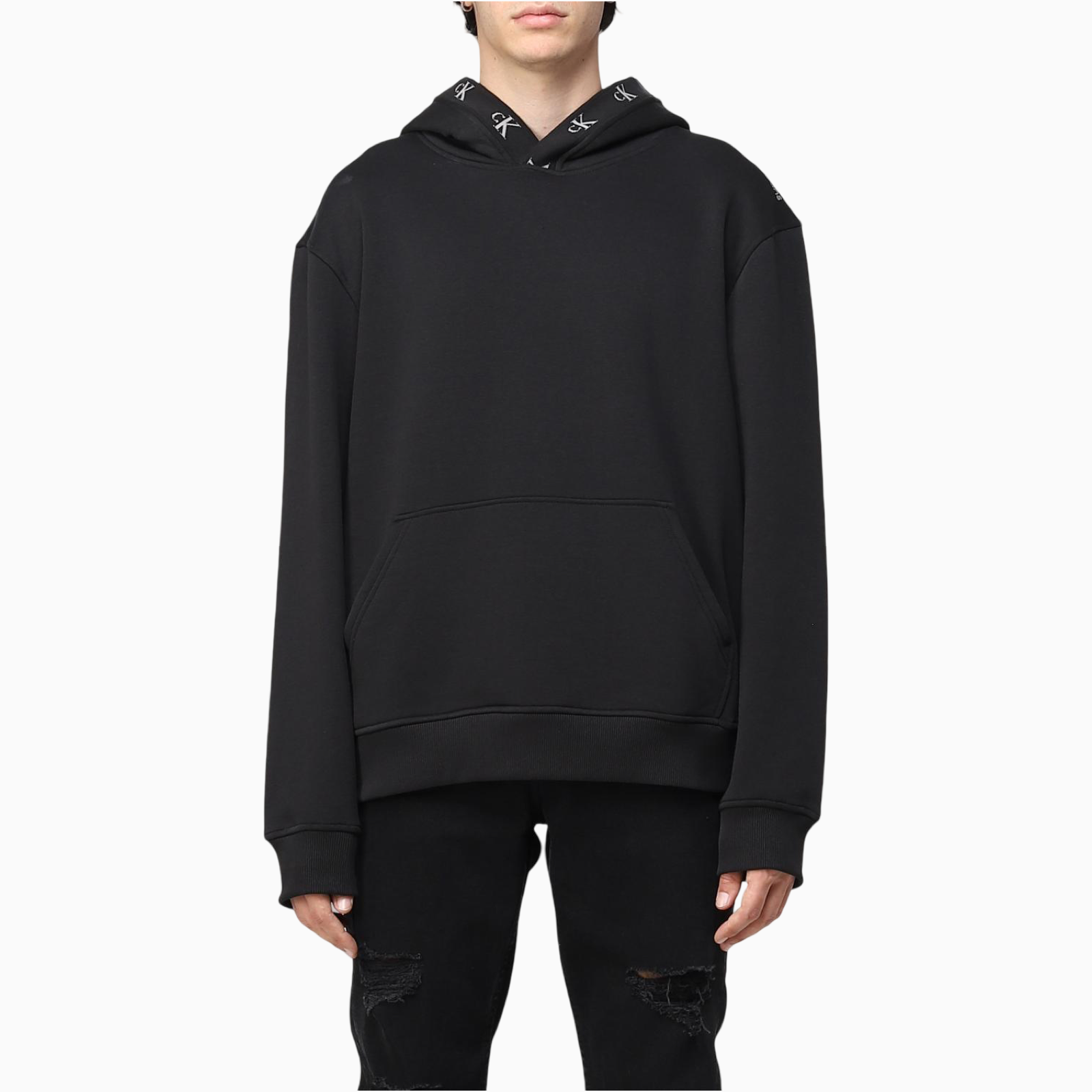 Мъжко черно худи Calvin Klein Jeans Men Hoodie J30J321883 Front View