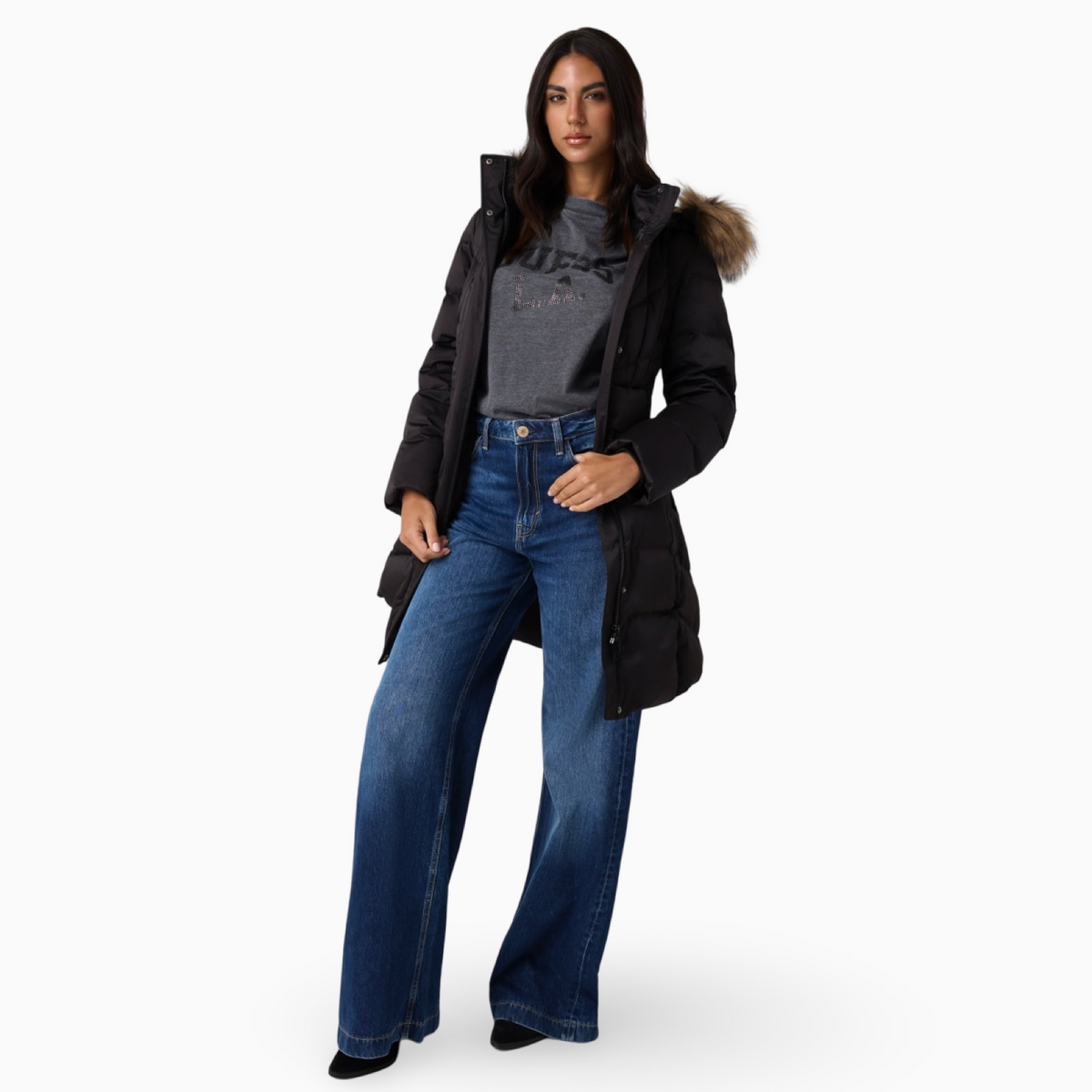 Дамско яке Guess Women Jacket W6BL37W4085 JBLK Front View