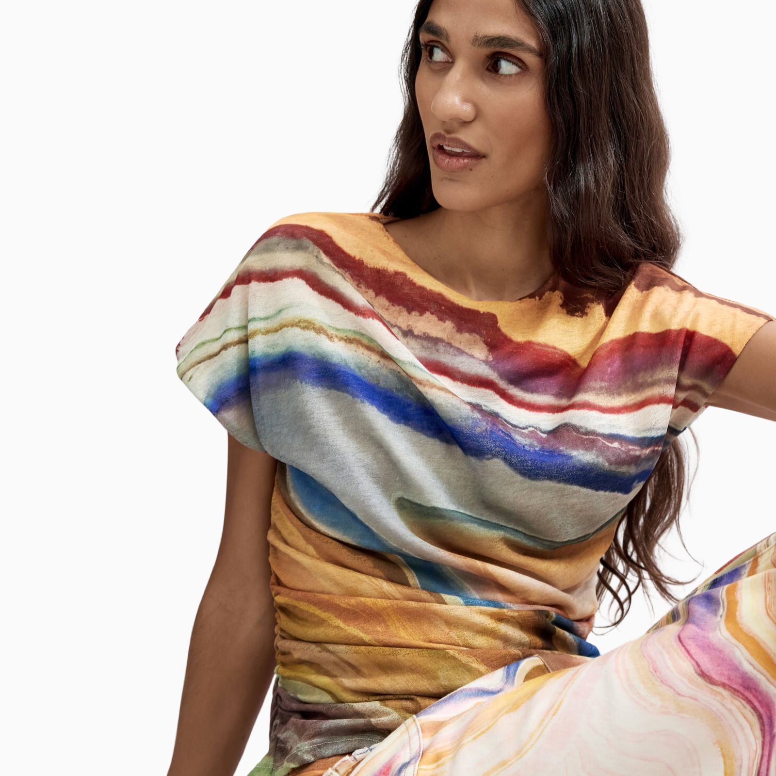 Дамска тениска Desigual Women T-shirt 26WWTK19 9019 Close-Up