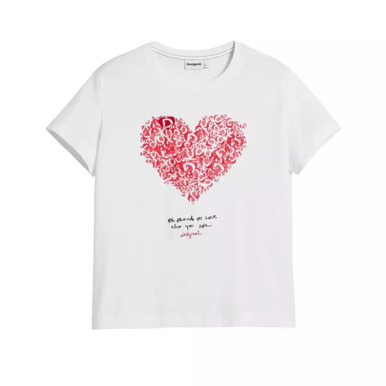 Дамска бяла тениска Desigual Women T-shirt 26SWTK06 1000 Front View