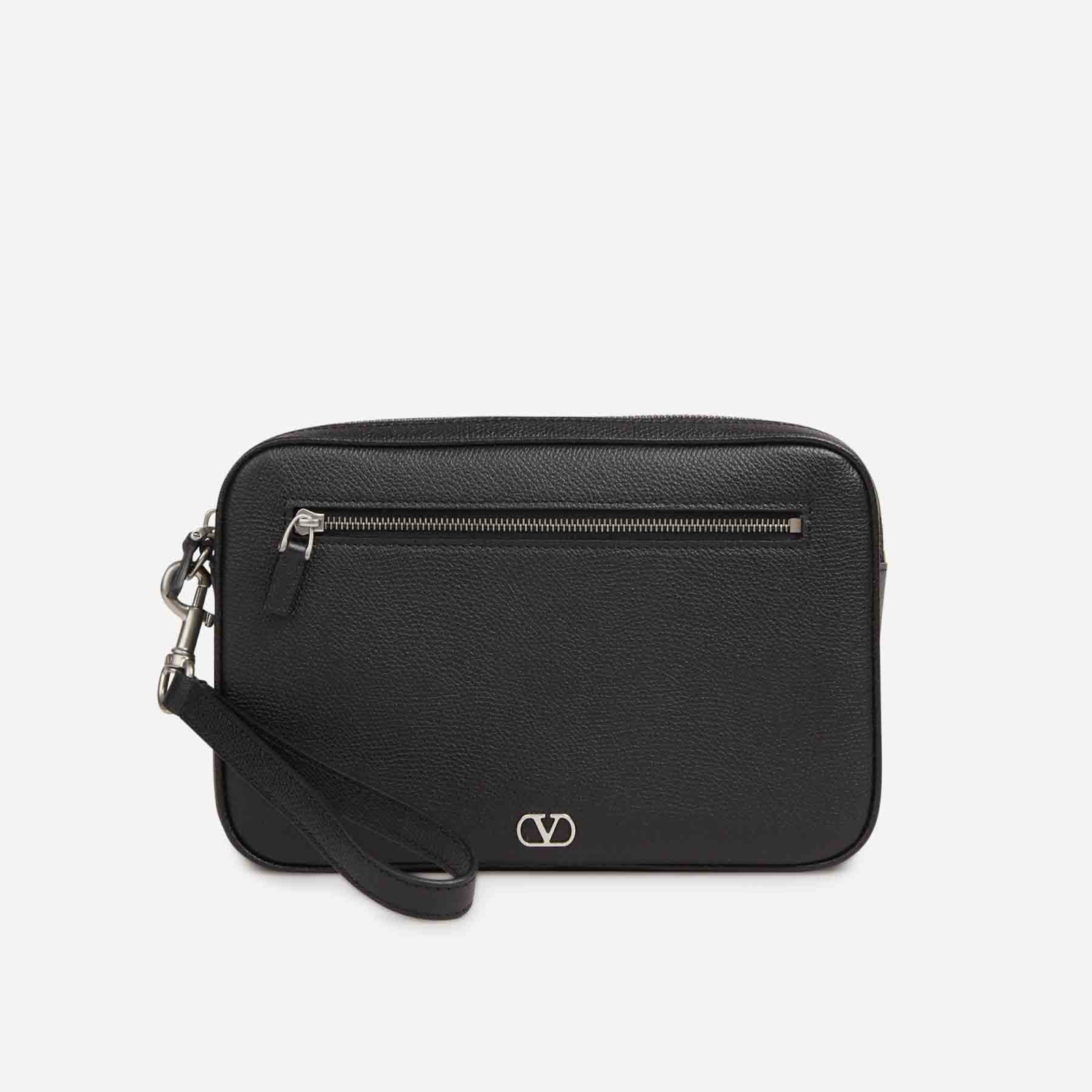 Valentino Garavani VLogo Signature Pouch Clutch Bag 9Y2P0AN8UAG0NO Front View