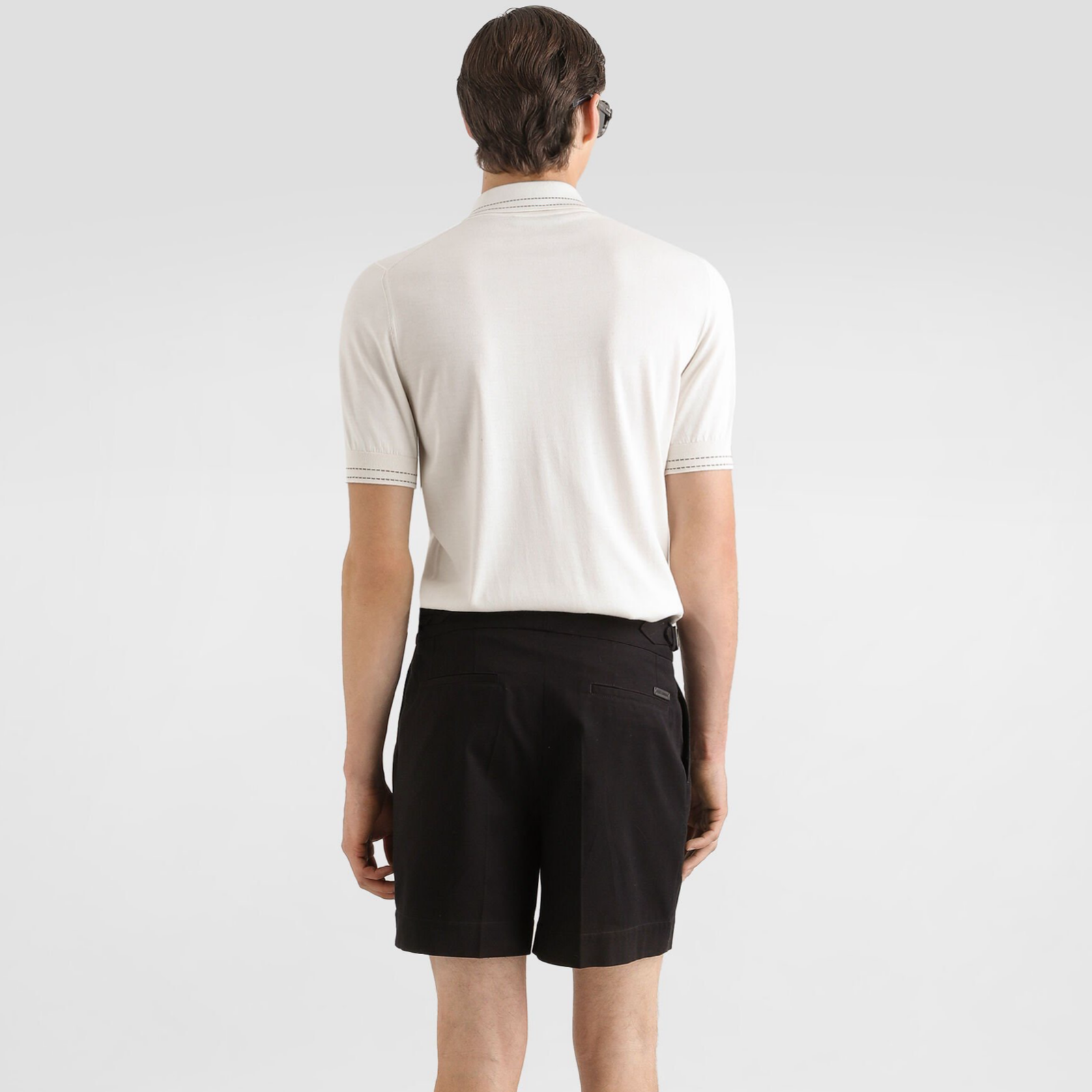 Dolce & Gabbana Beige Silk Polo Shirt