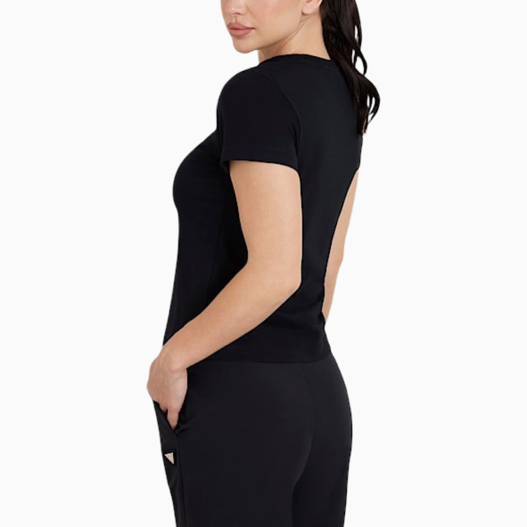 Дамска черна тениска Guess Active V4YI21 KCDH1