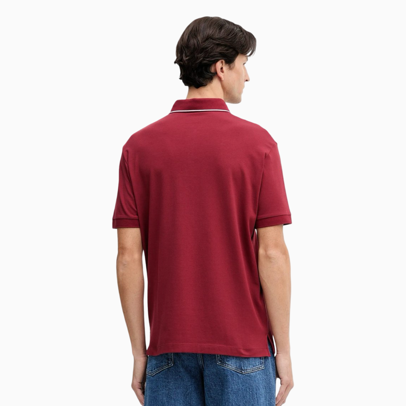 Мъжка бордо поло тениска Armani Exchange Men Polo XM001289 AF10363 Back View