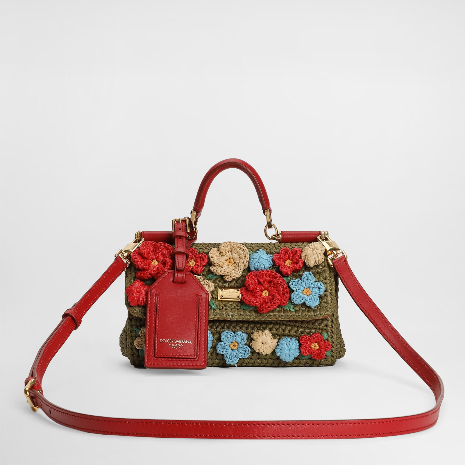 Dolce & Gabbana My Sicily Crochet Raffia Bag BB7864BZ3508B645 Front View