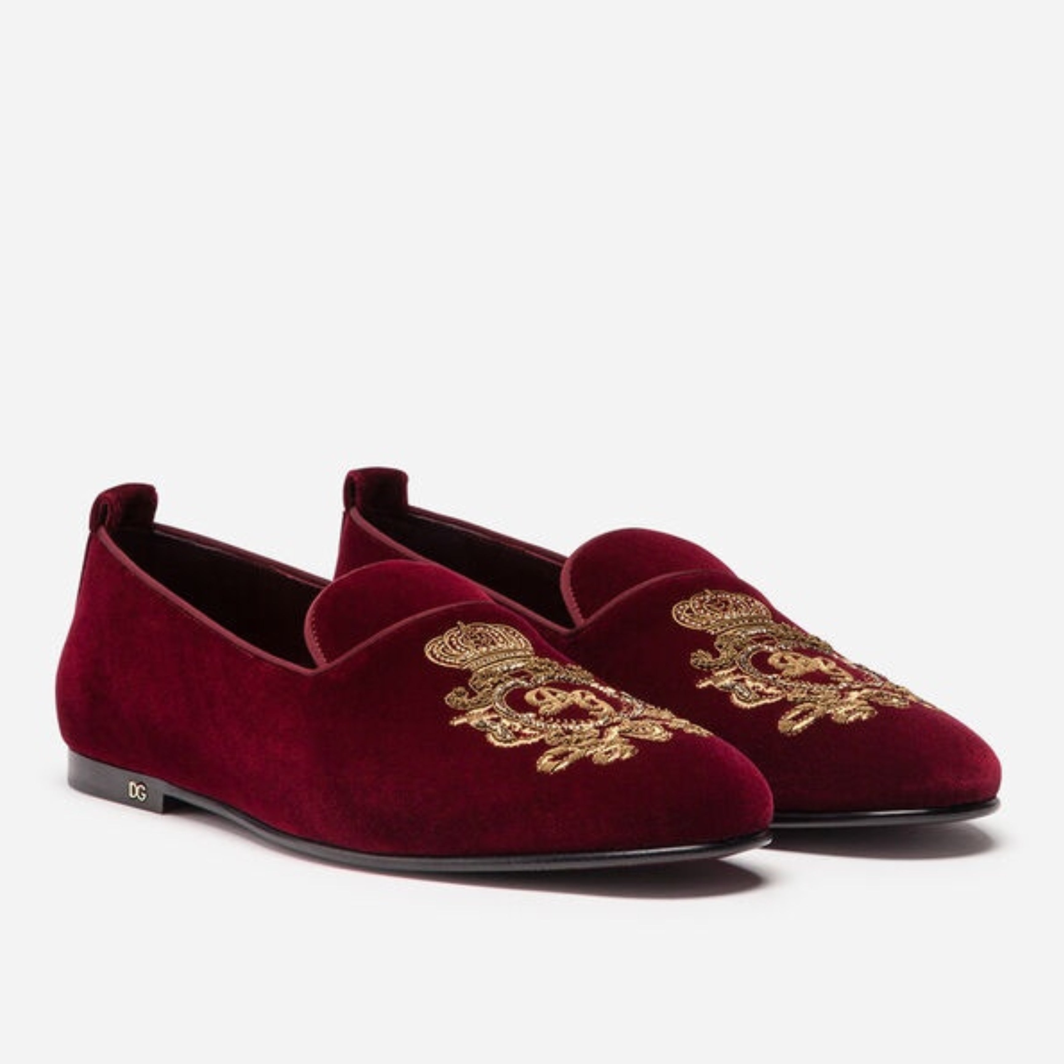 Dolce & Gabbana Velvet Men Loafers