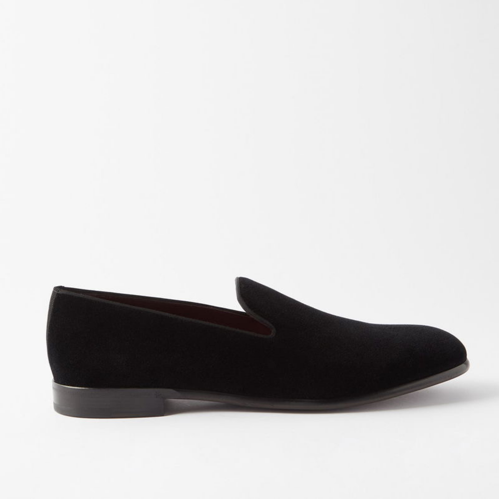 Мъжки черни велурени мокасини Dolce & Gabbana Black Suede Men Loafers Medial View