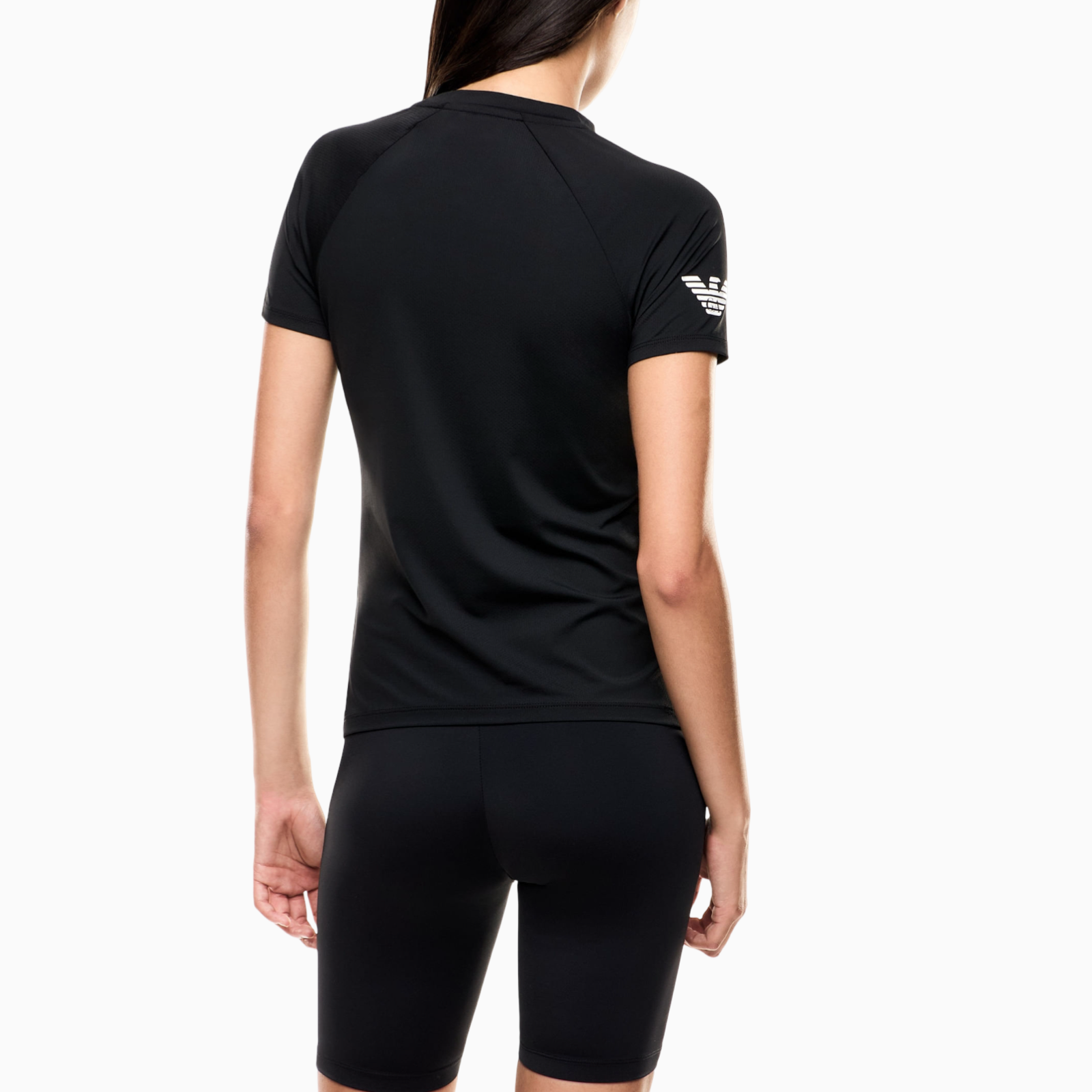 Дамска спортна черна тениска EA7 Emporio Armani 8NTT70 TJEMZ 1200 Back View