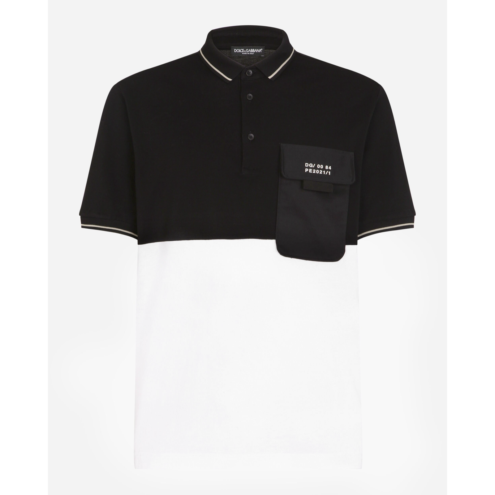 Мъжка поло тениска Dolce & Gabbana Two-Tone Logo Patch Men Polo