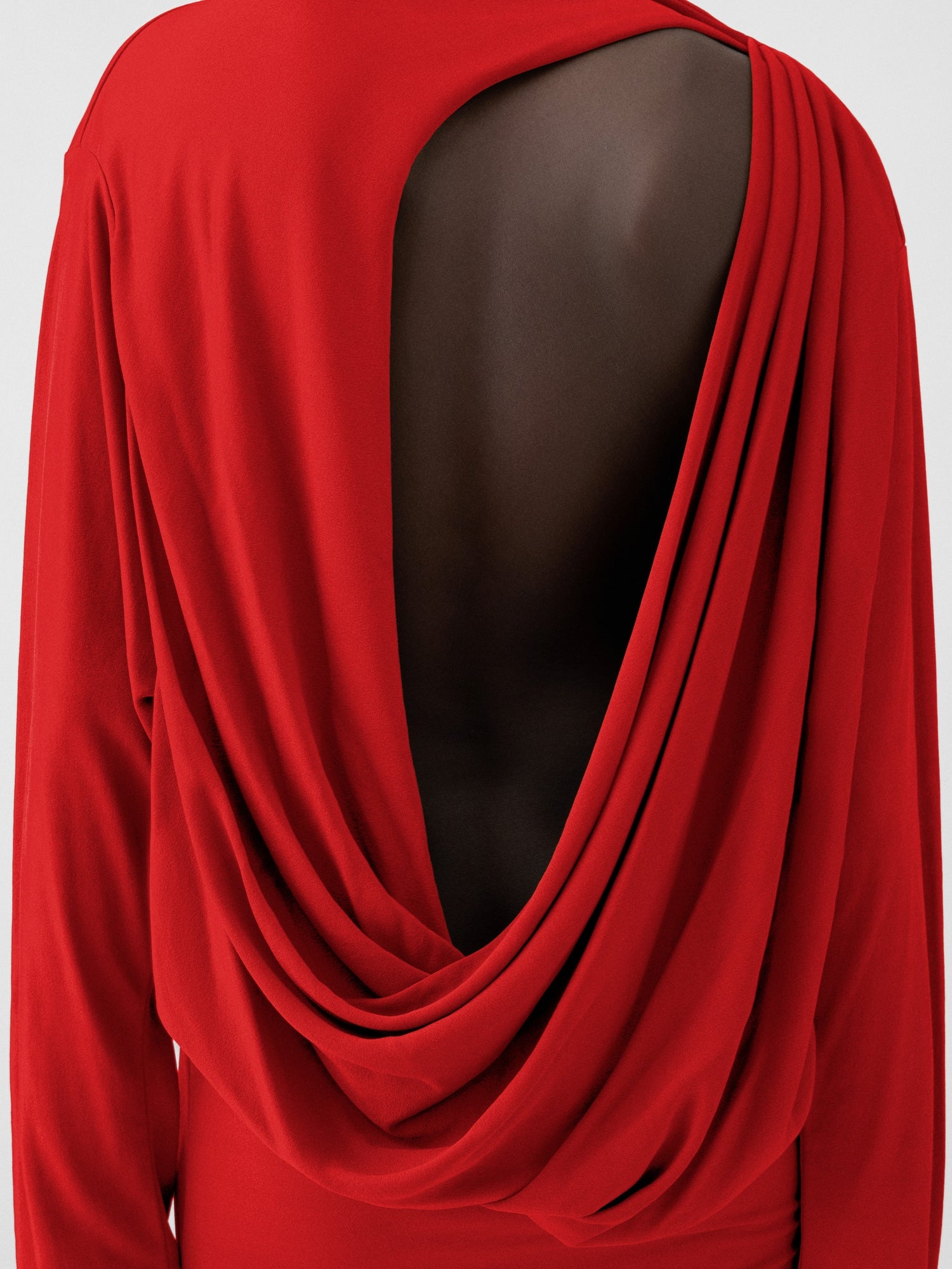 Дамска вечерна рокля Mistral Dress Jacquemus in Red DRW00823AJ00253470 cropped back view