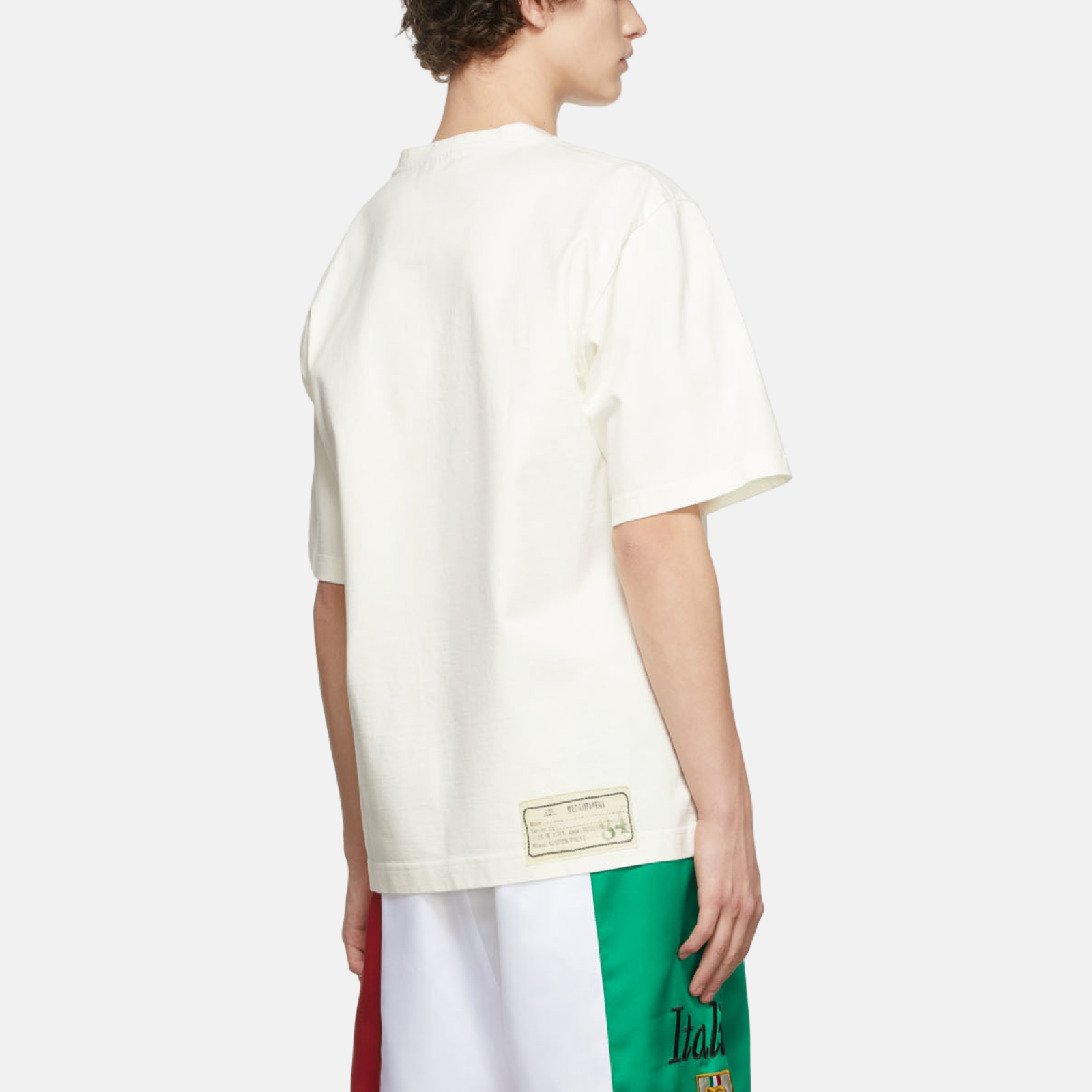 Мъжка бяла тениска Dolce & Gabbana LOVE & PEACE Print Men T-shirt Back View