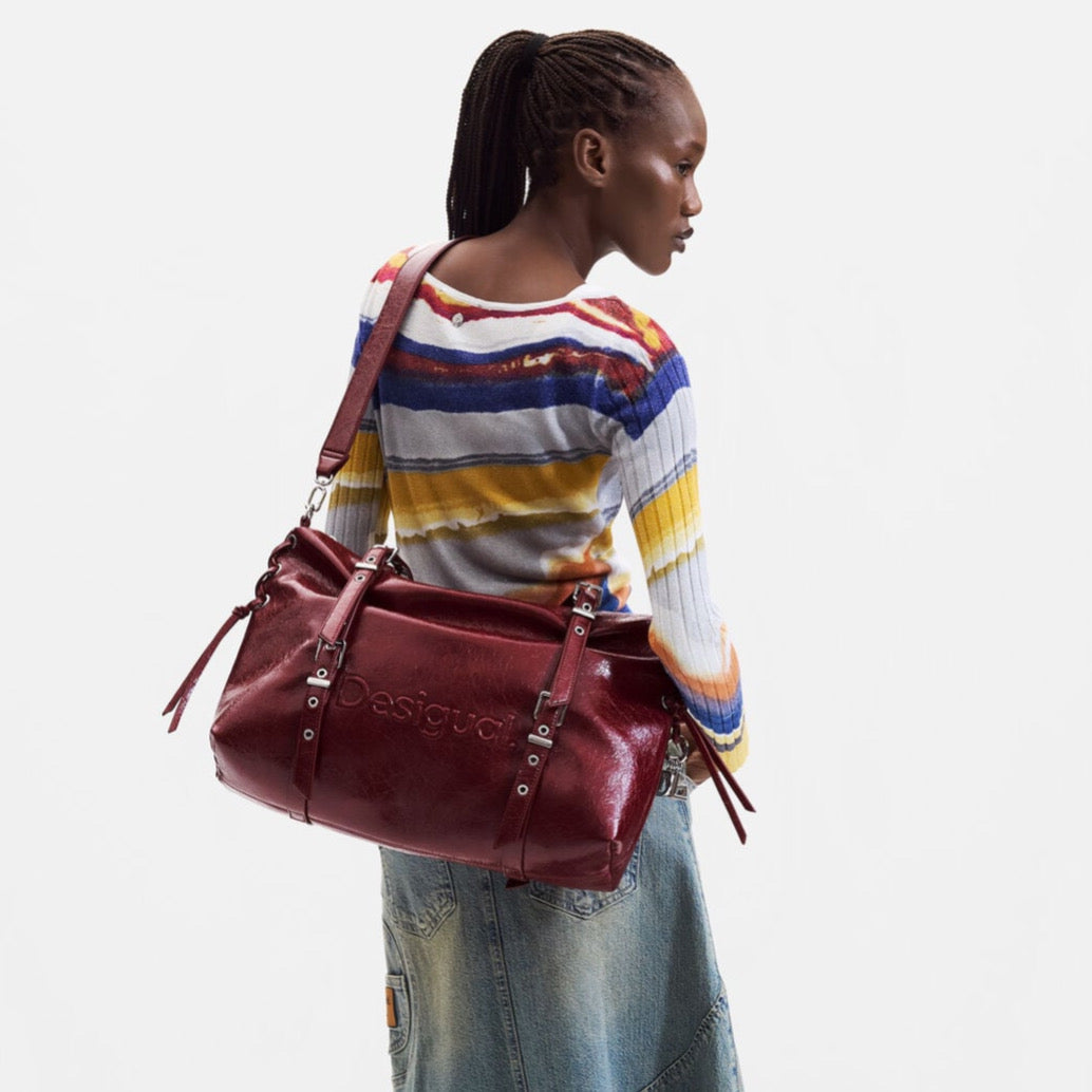Дамска червена чанта Desigual Women Shoulder Bag 26WAXP55 3032 Model View
