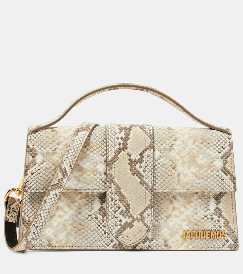 Дамска луксозна чанта Women’s shoulder bag Jacquemus 213BA0064308 150 Reptile effect front view