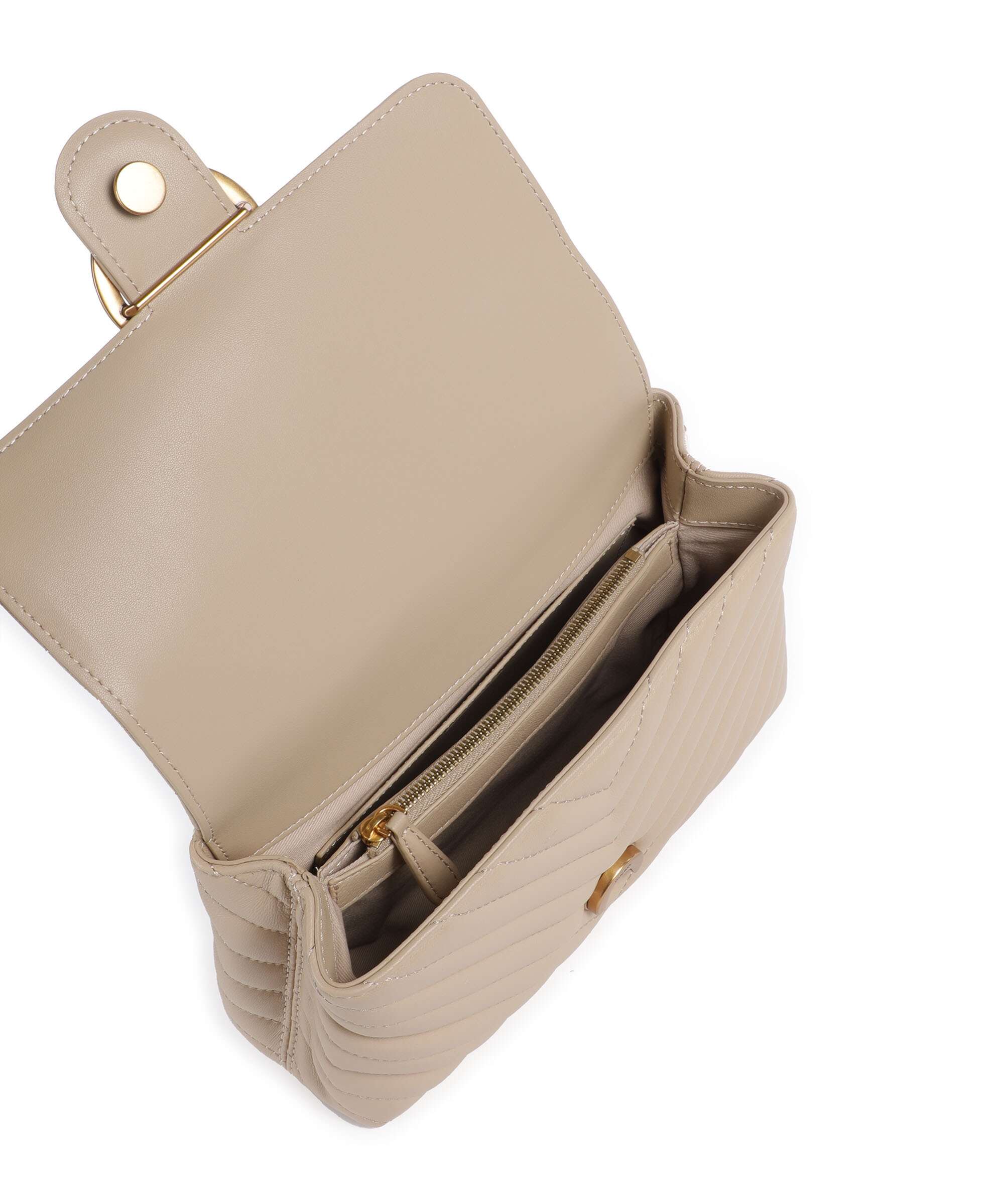 Дамска чанта с дръжка Women’s handbag PINKO Love Lady Mini 100044 A0GK C50Q Beige inside view