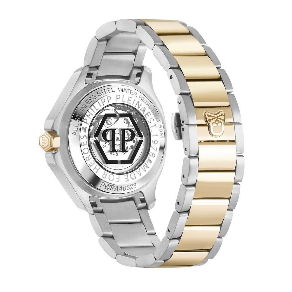 Мъжки часовник Men’s Watch Philipp Plein Skeleton High-Conic Automatic Watch PWRAA0323 Gold/Silver back view