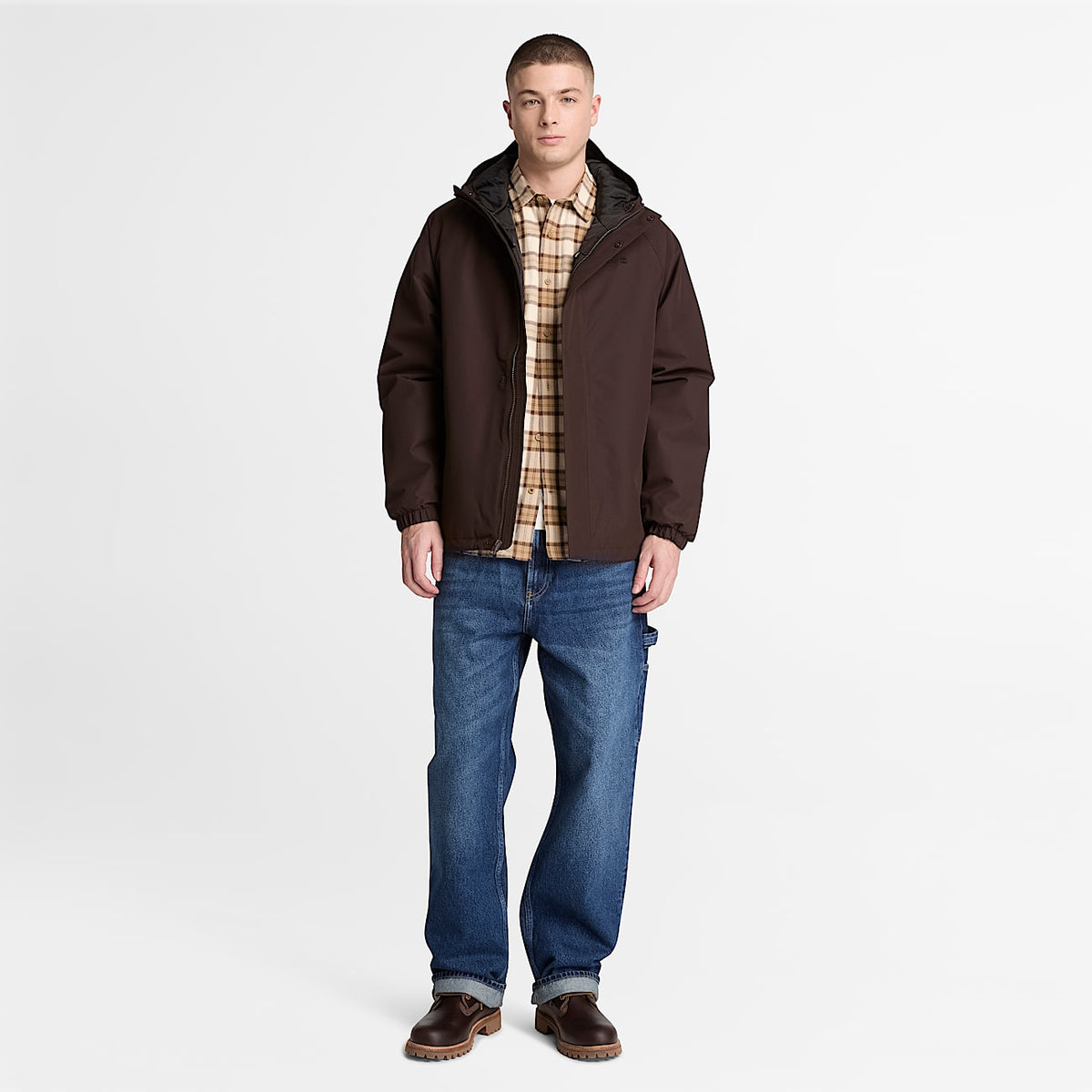 Мъжко яке Men’s Waterproof Insulated Jacket Timberland TBC0YH8WC35 Dark Brown head to toe view