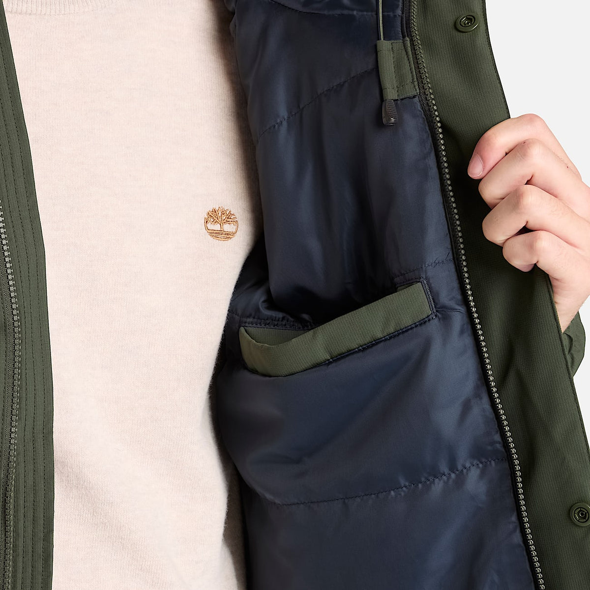 Мъжко яке Men’s Waterproof Insulated Jacket Timberland TBC0YH8WU31 Military Green inside view