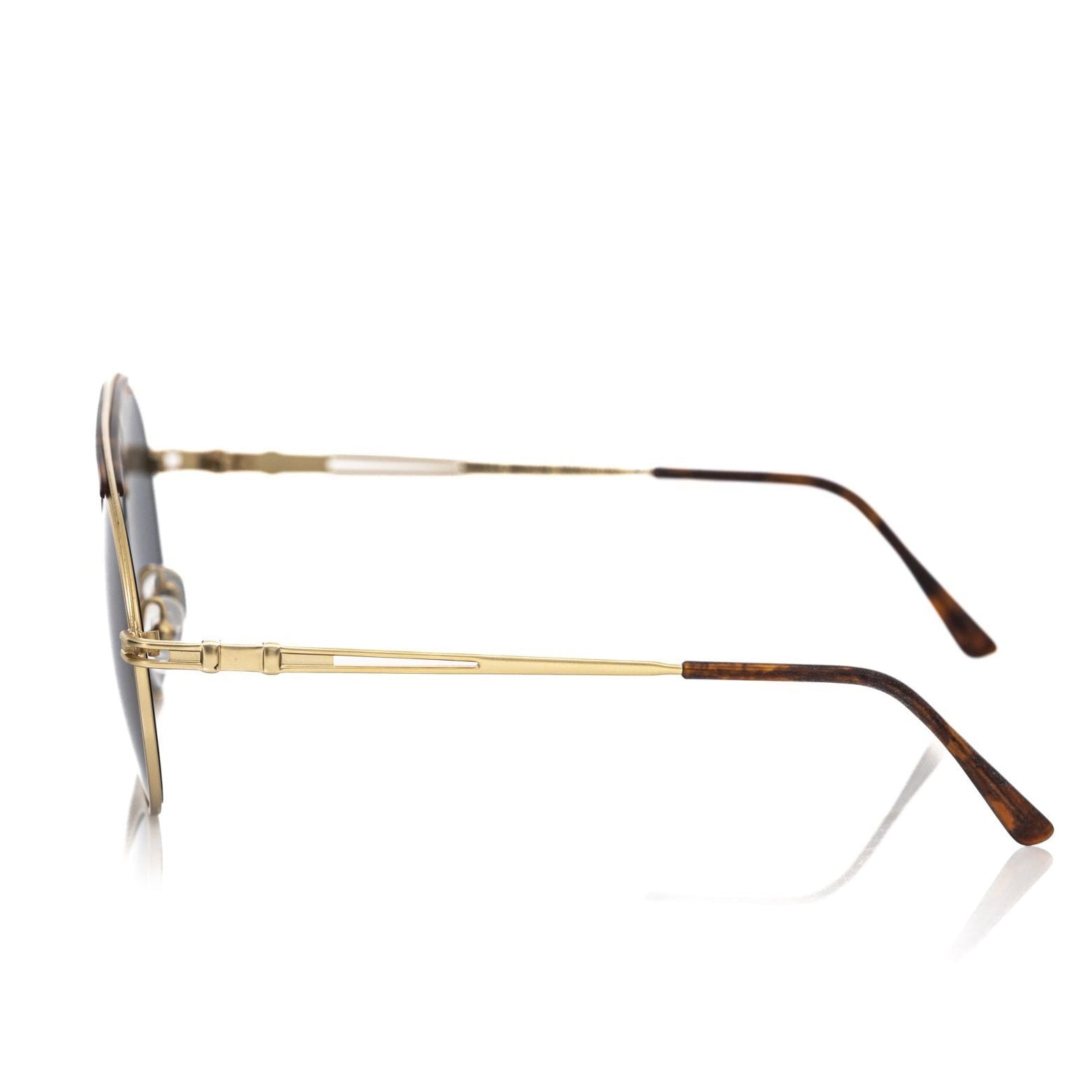 Мъжки авиаторски слънчеви очила Men’s brown metallic sunglasses Frankie Morello SIRIO FEMF8016US FR02060 side view