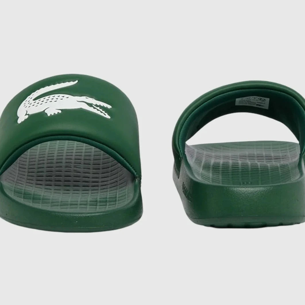 Мъжки чехли Men’s slippers Lacoste Serve Slide 1.0 51CMA0017-2D2 Dark Green / White front view