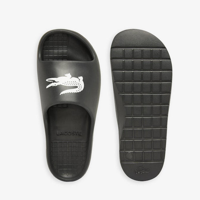 Мъжки чехли Men’s slippers Lacoste Serve Slide 2.0 48CMA0010-312 Black / White outsole view
