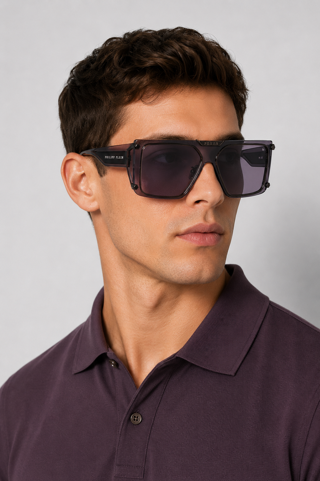Мъжки слънчеви очила Men’s sunglasses PHILIPP PLEIN SPP096M990I86 Gray lifestyle view