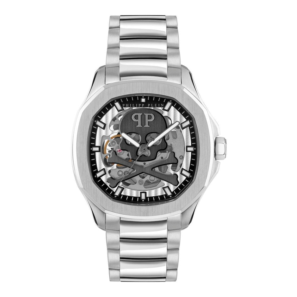 Мъжки часовник Men’s watch Philipp Plein Skeleton High-Conic Automatic PWRAA0223 Silver front view