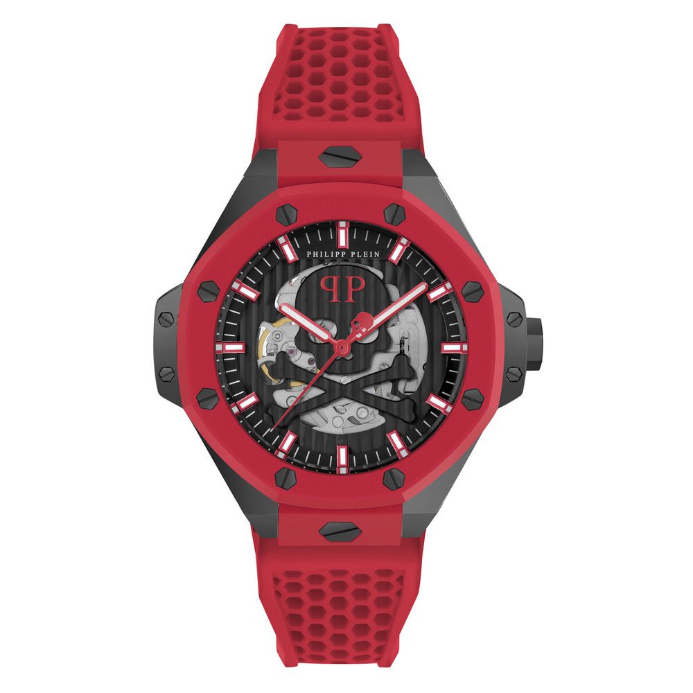 Мъжки часовник Men’s watch Philipp Plein Skeleton Royal Automatic PWPFA0524 Red front view