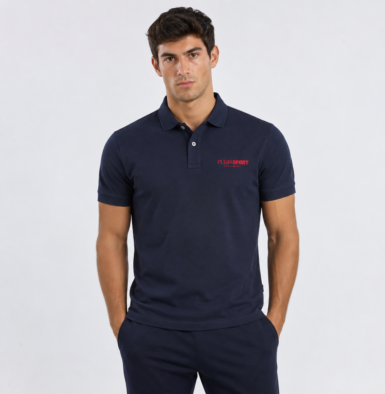 Мъжка поло тениска Plein Sport Men Polo PIPS500 85 Front View