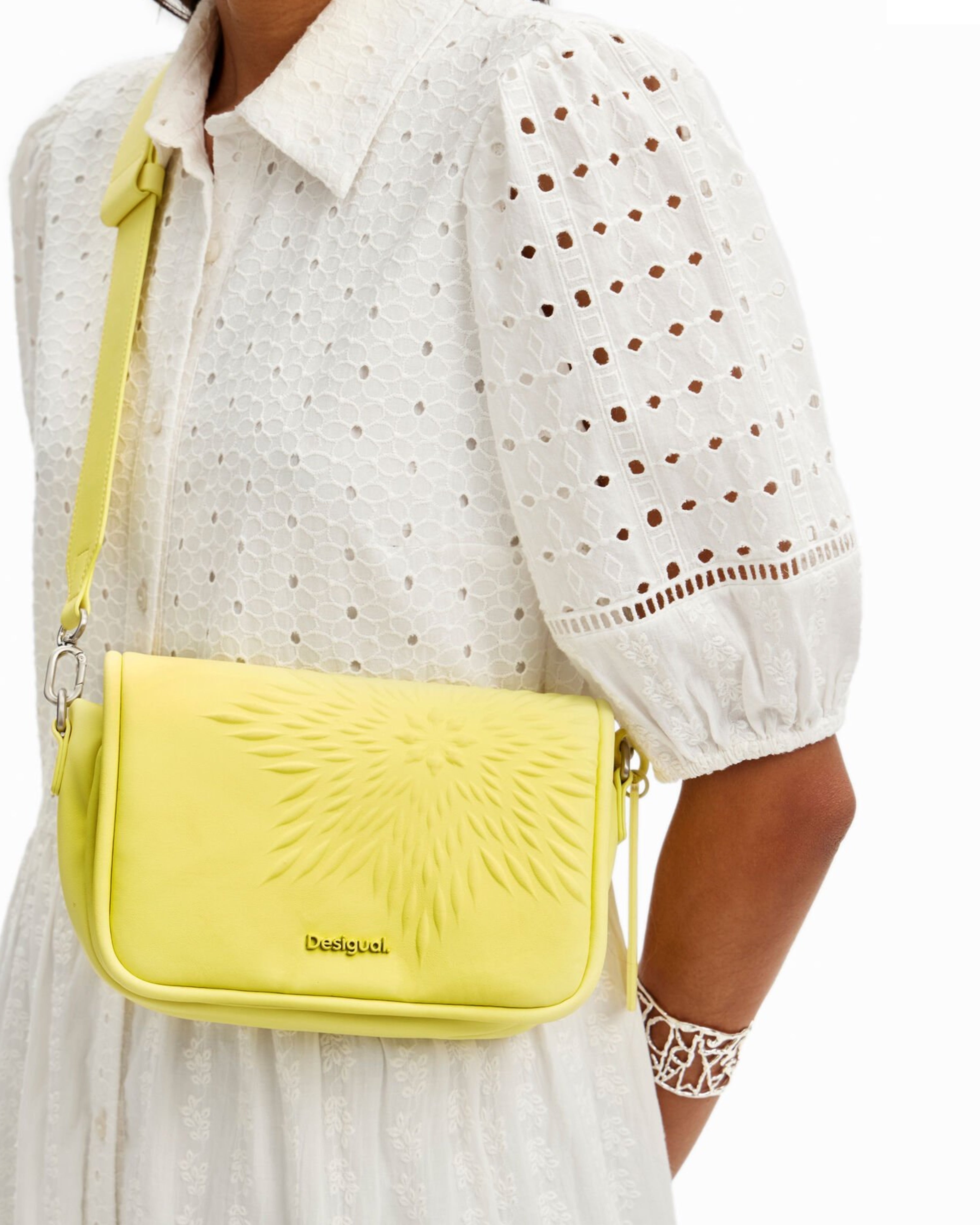 Дамска чанта Women’s S Star shoulder bag Desigual 24SAXP73 8018 Yellow lifestyle view