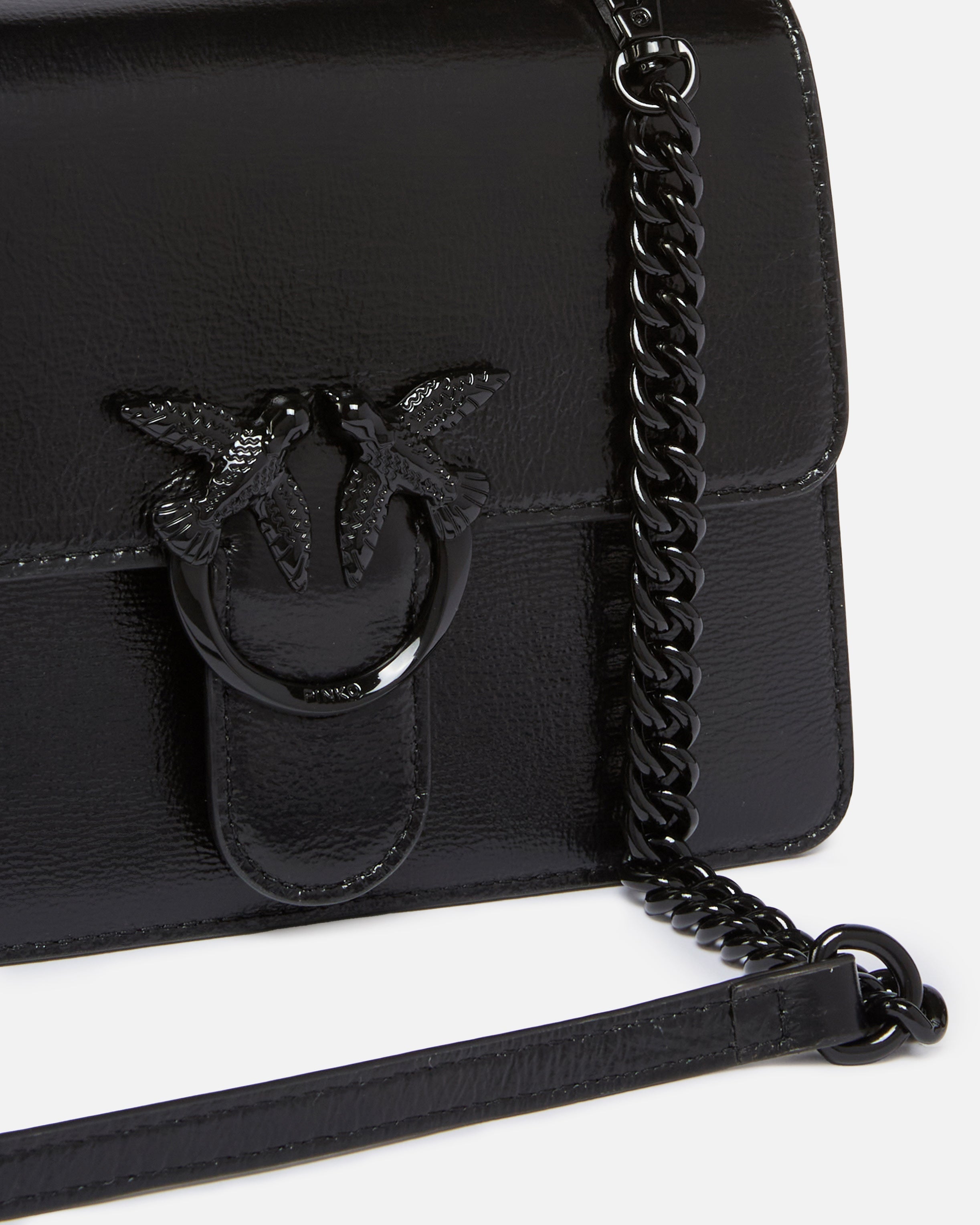 Дамска чанта Women’s handbag Pinko Love One Top Handle Mini 100071 A315 Z99B Black detail view